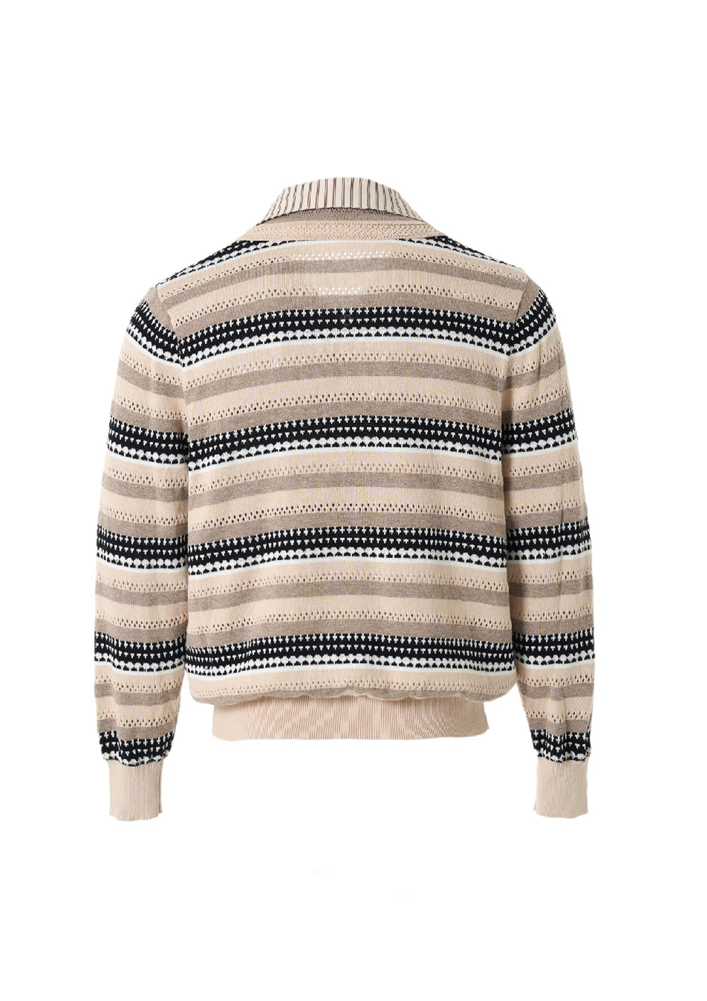 STEEPC Stripe Faux-Layered Polo Sweater, premium urban and streetwear designers apparel on PROJECTISR.com, STEEPC