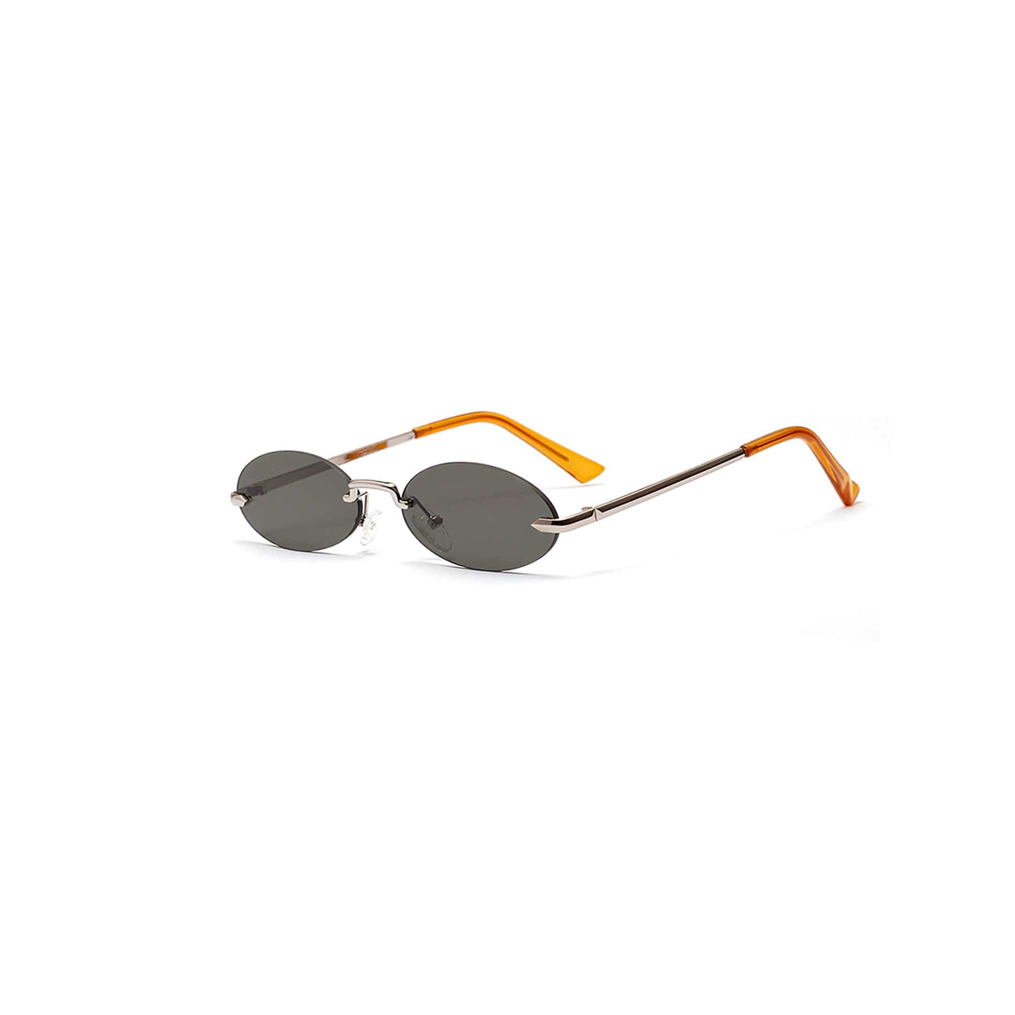 DAMAGE ASIA Oval Rimless Translucent Sunglasses