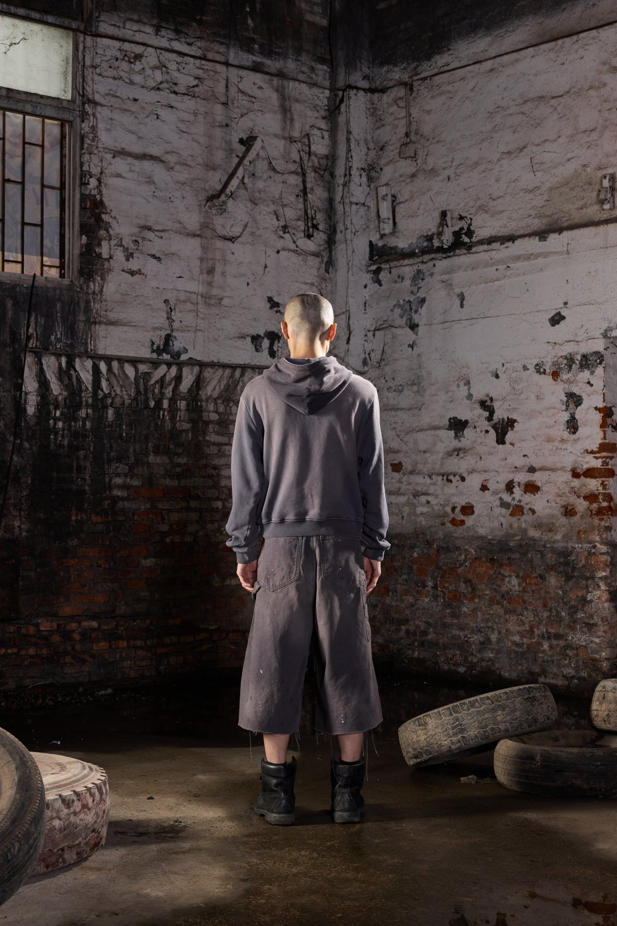 AVINMADE Sun-Faded Washed Hoodie — full body