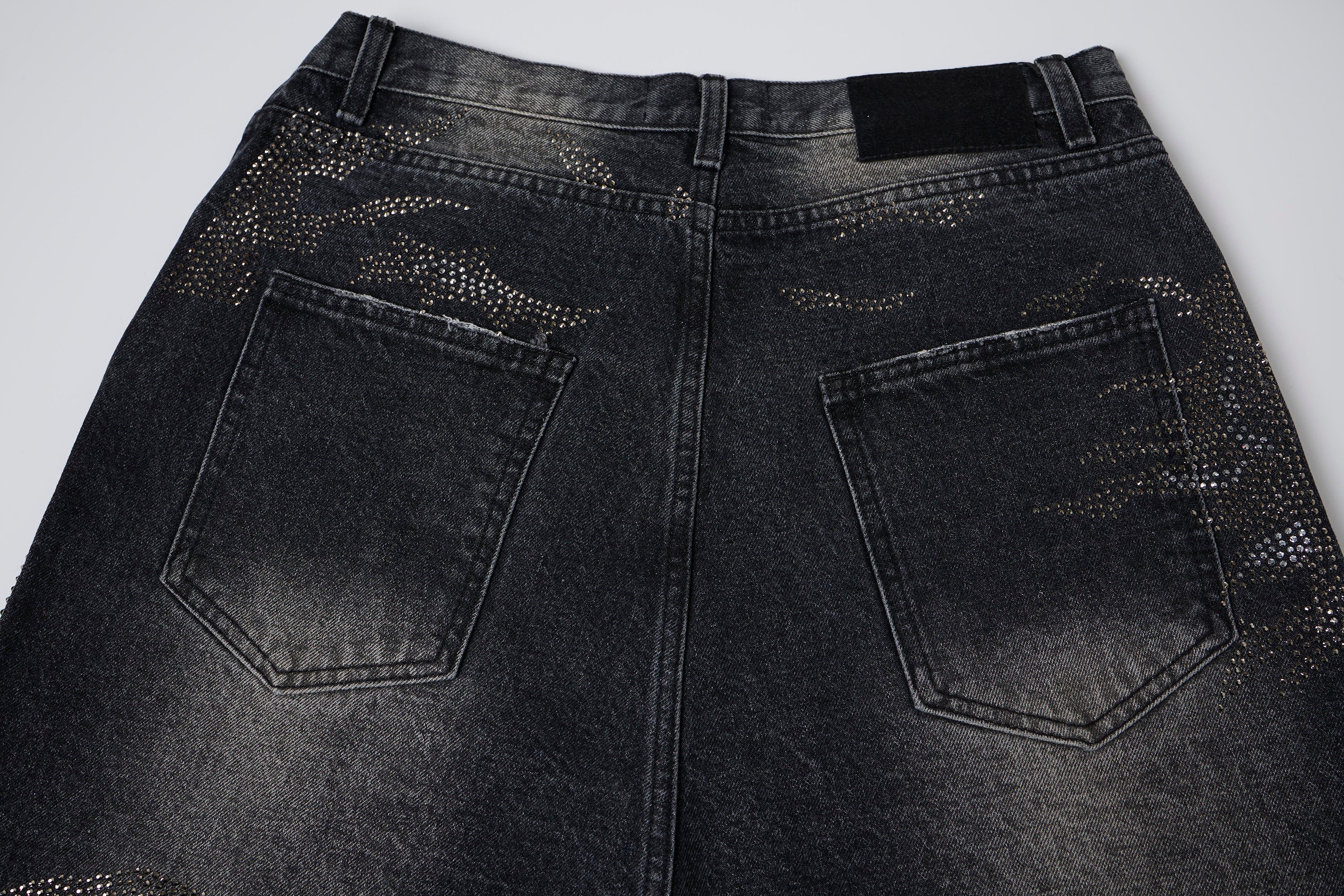 CLP Diamond Distressed Straight-Leg Jorts, premium urban and streetwear designers apparel on PROJECTISR.com, CLP