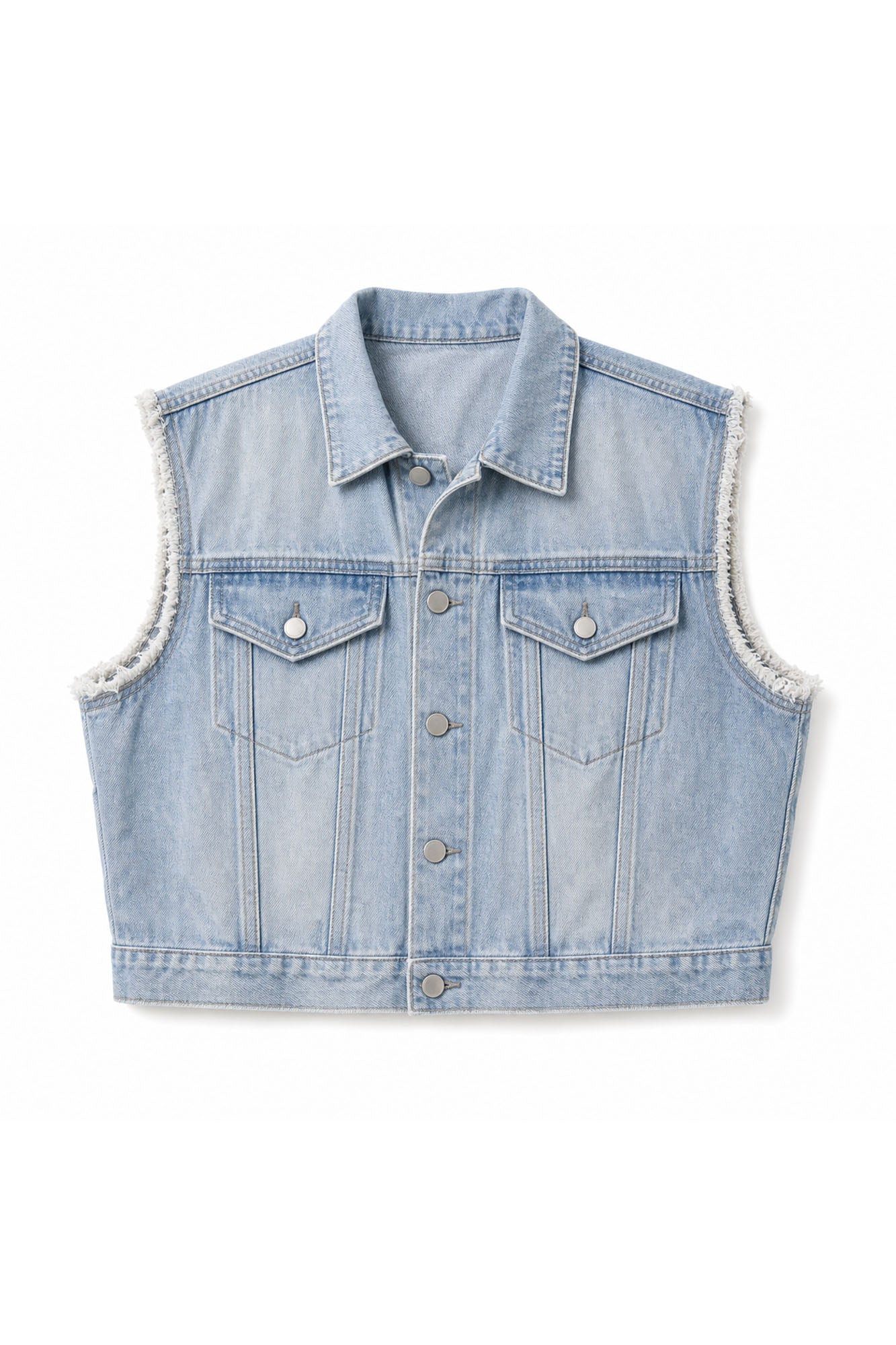 CLP Washed Frayed-Hem Vest, premium urban and streetwear designers apparel on PROJECTISR.com, CLP