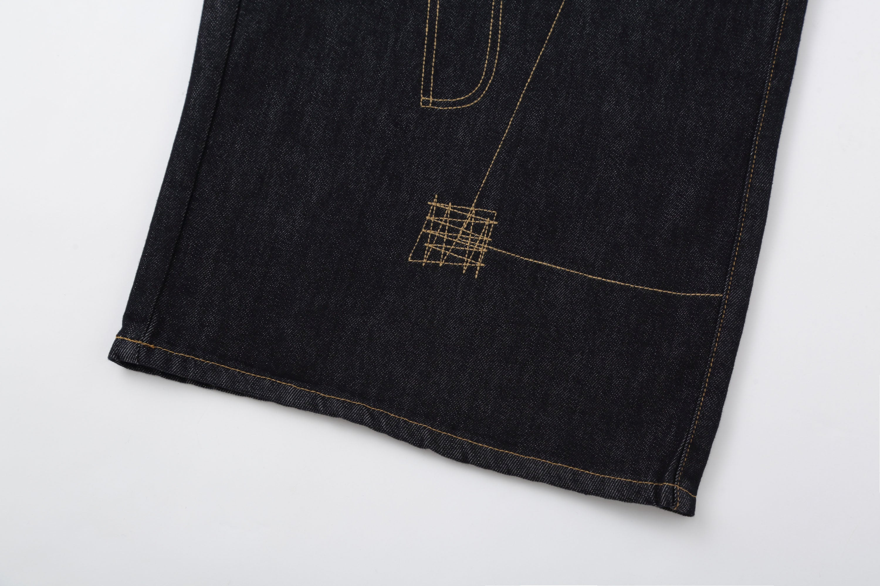 CLP Retro Contrast Stitch Straight-Leg Jorts, premium urban and streetwear designers apparel on PROJECTISR.com, CLP