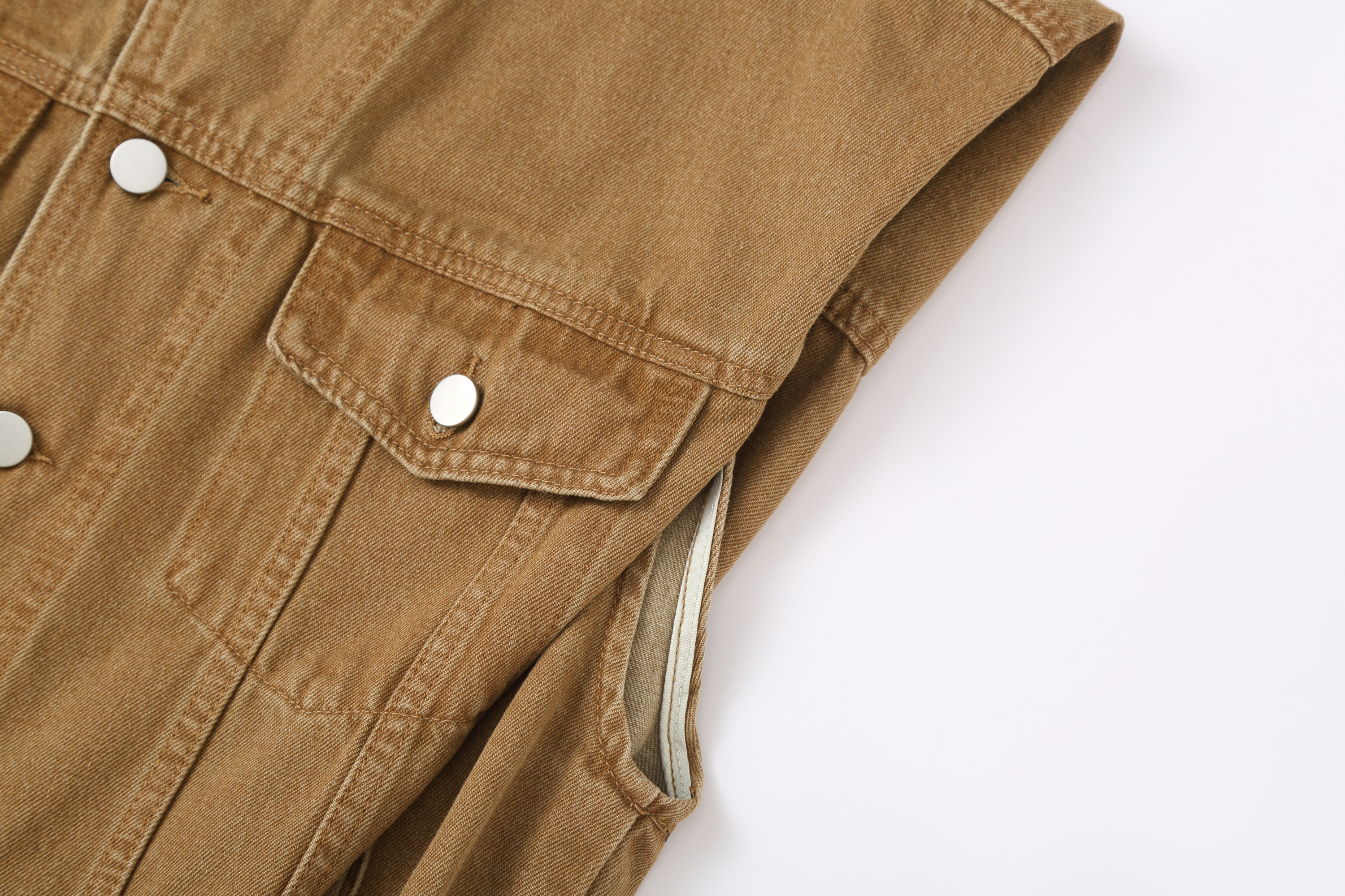 CLP Retro Stand Collar Denim Vest