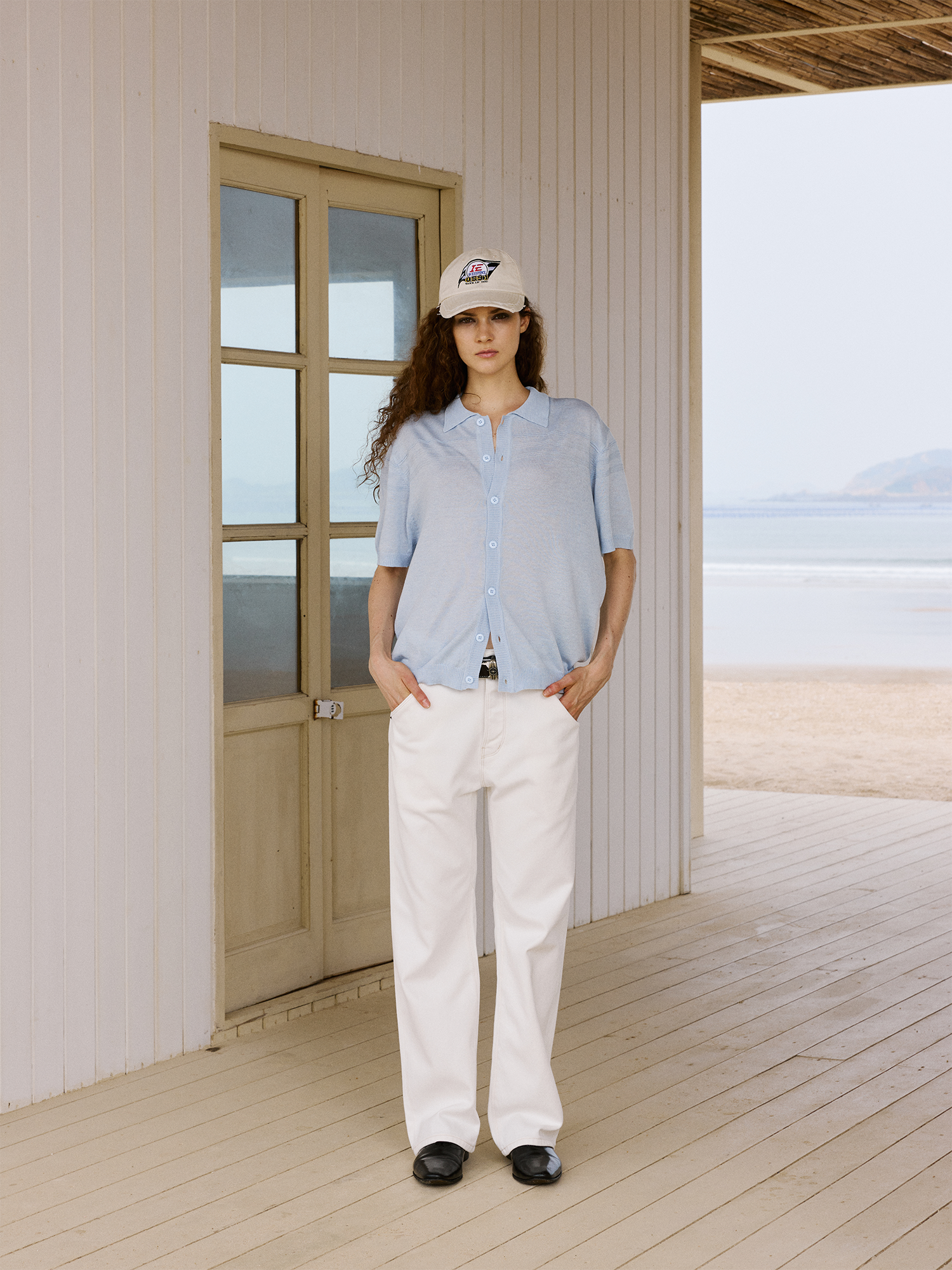 IN EXISTENCE Minimal Straight-Leg Denim Pants