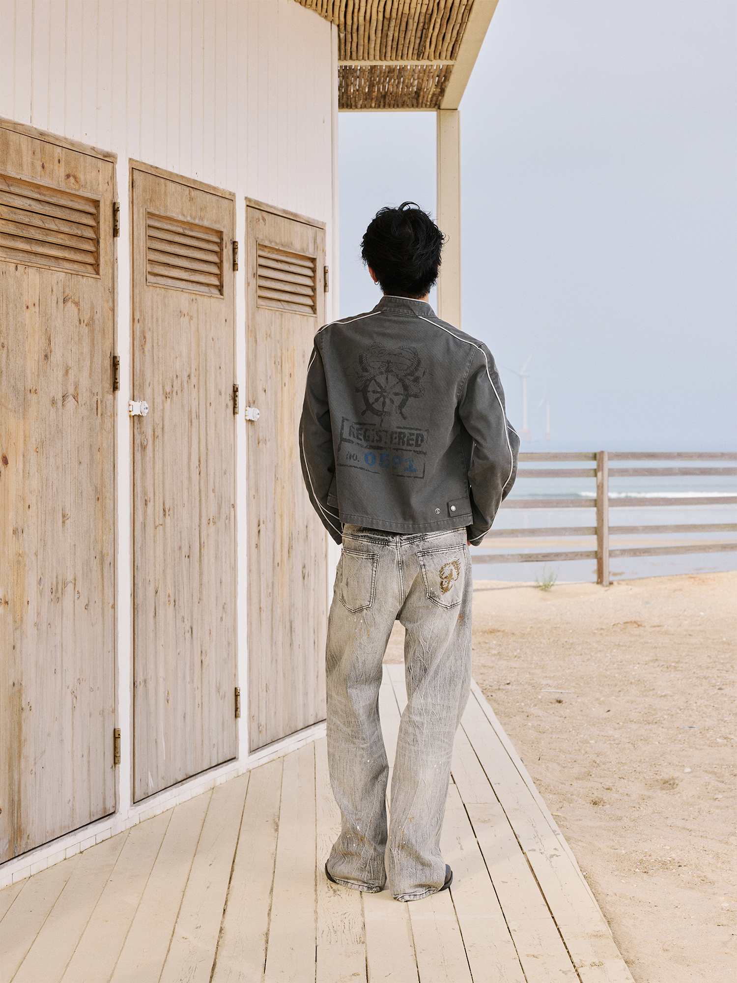 IN EXISTENCE Selvedge Slub Yarn Straight-Leg Jeans