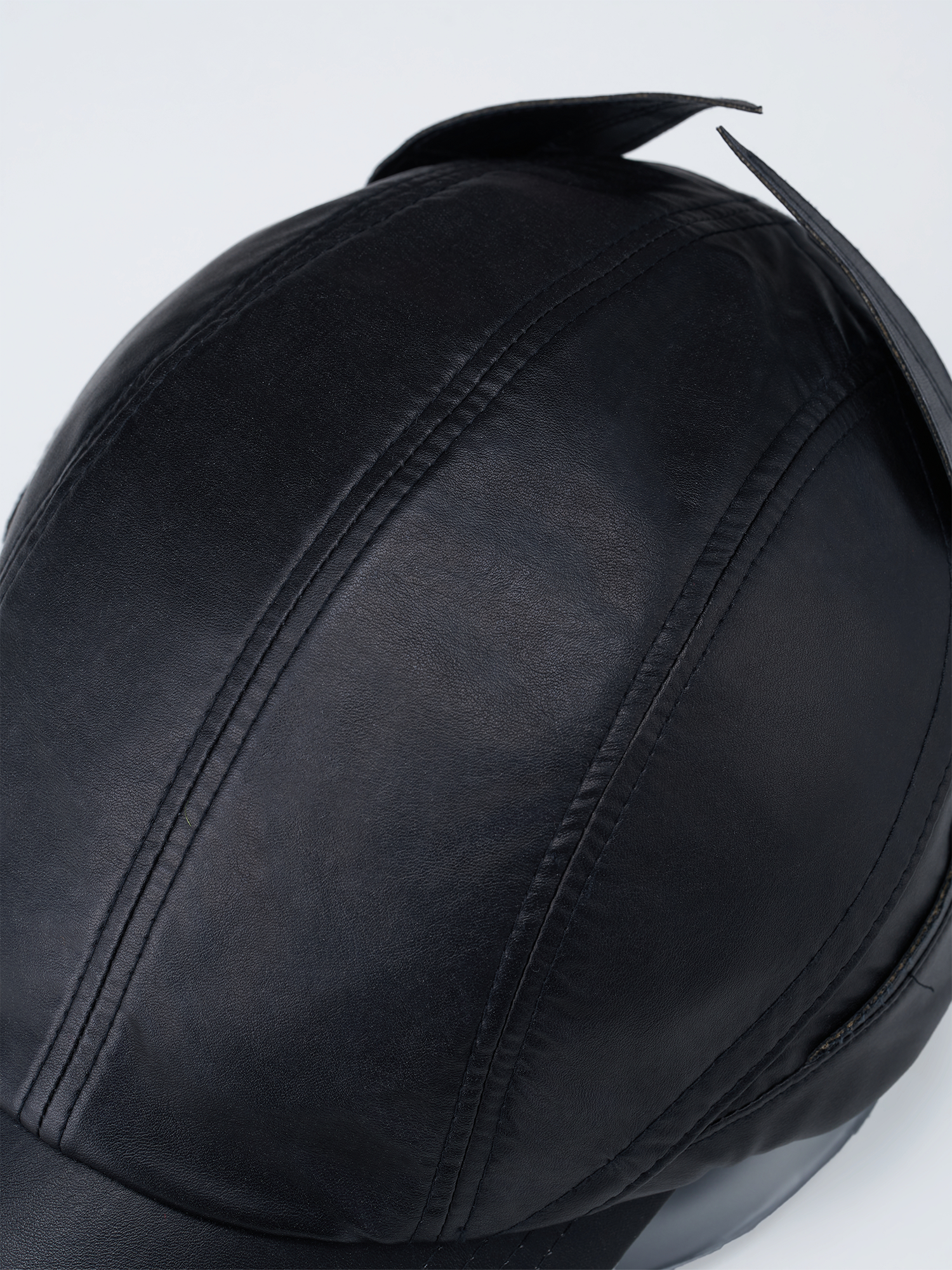 SANB Faux Leather Horned Baseball Cap