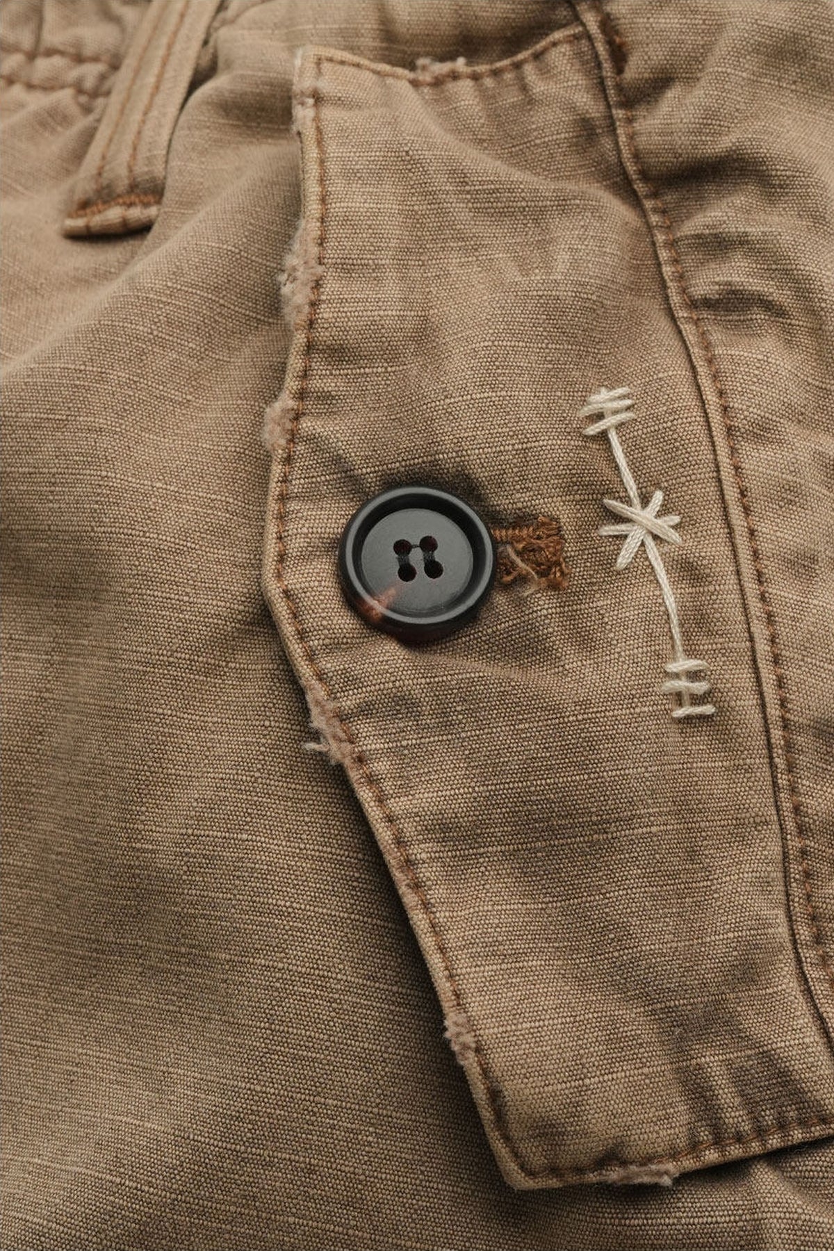 NEIGBORL Paint-Splattered Multi-Pocket Retro Cargo Pants — detail