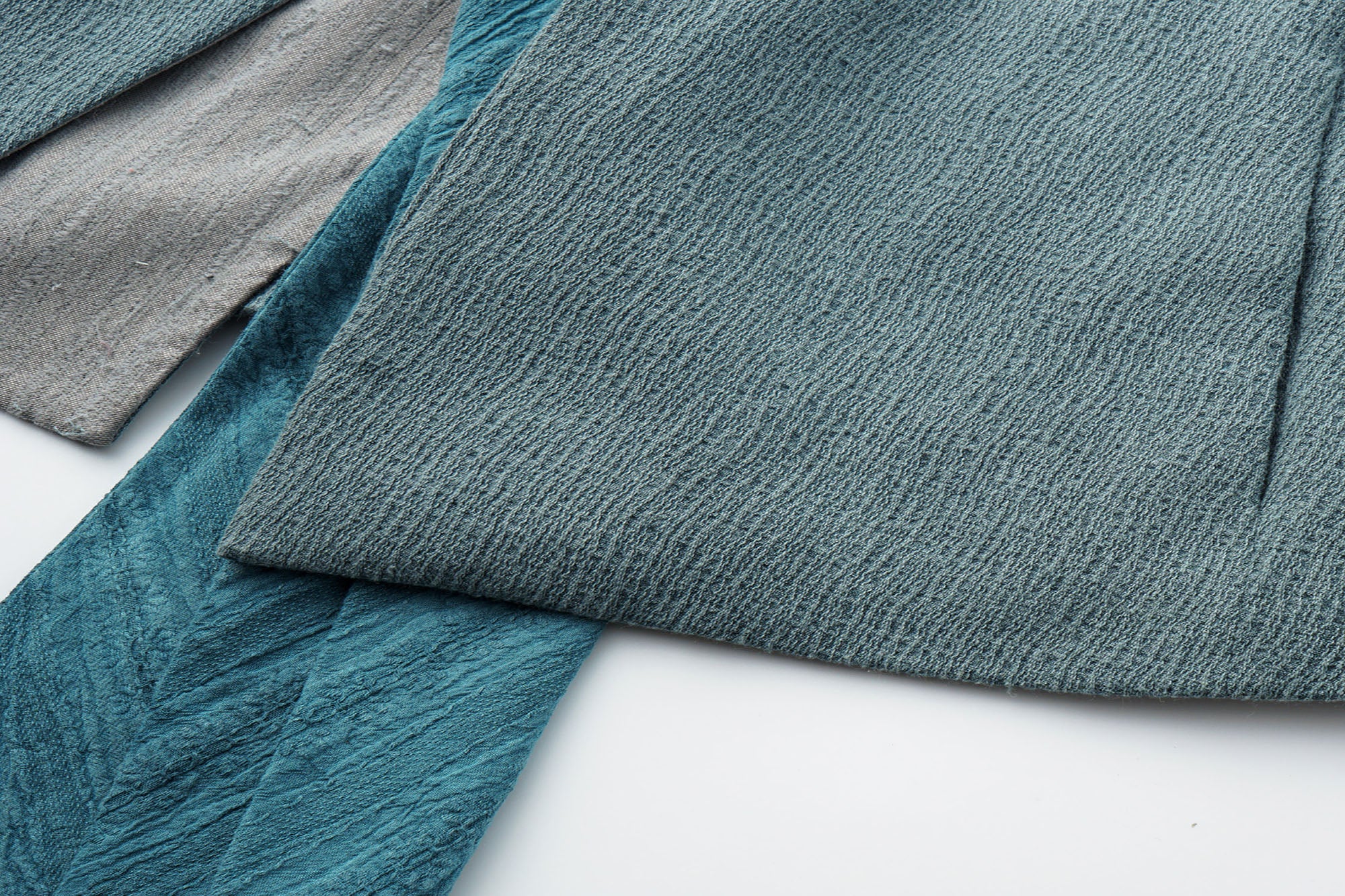 ALVNG AR ANTS Asymmetric Scarf Linen-Blend Jacket