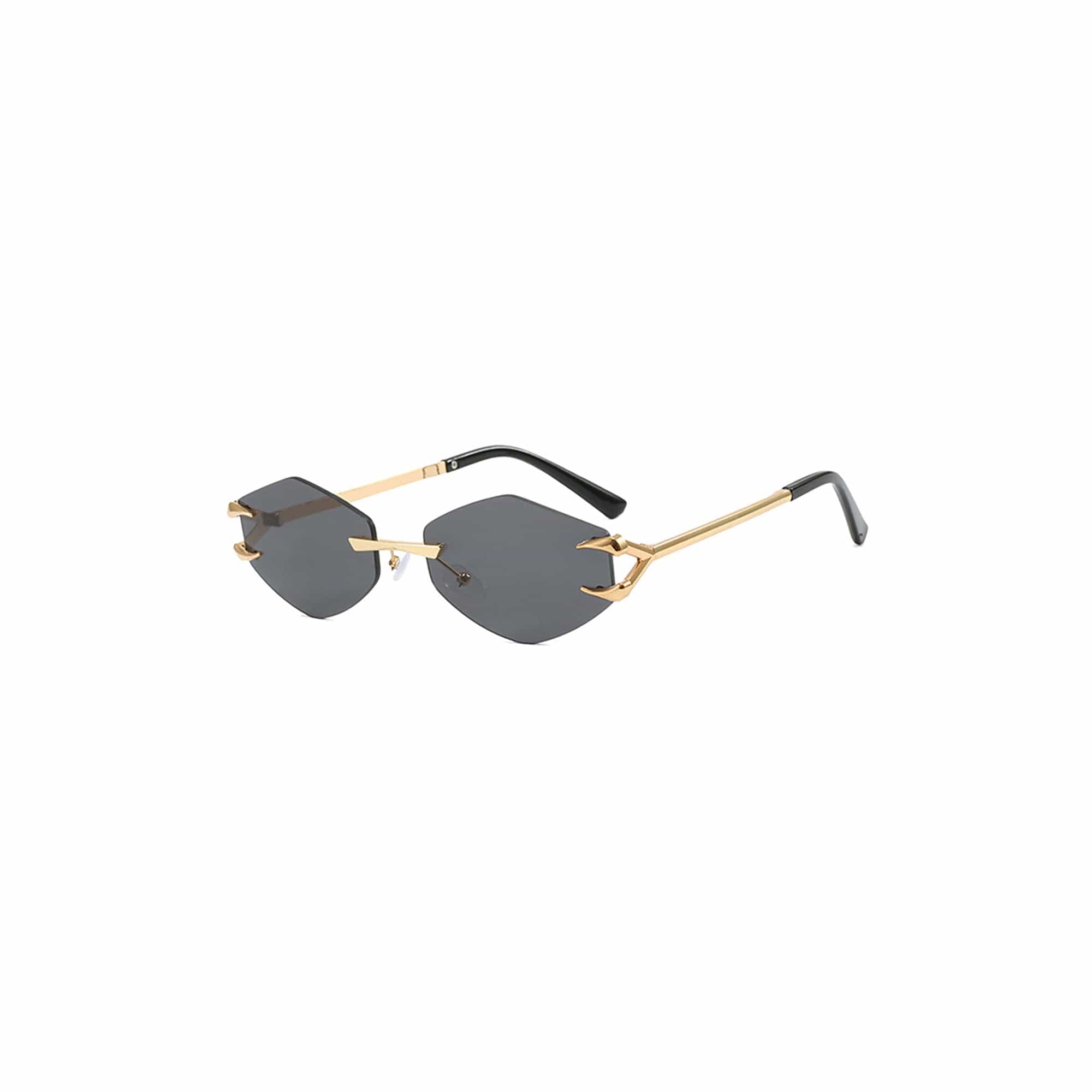 DAMAGE ASIA Claw Temple Gradient Hex Lens Rimless Sunglasses, premium urban and streetwear designers apparel on PROJECTISR.com, DAMAGE ASIA