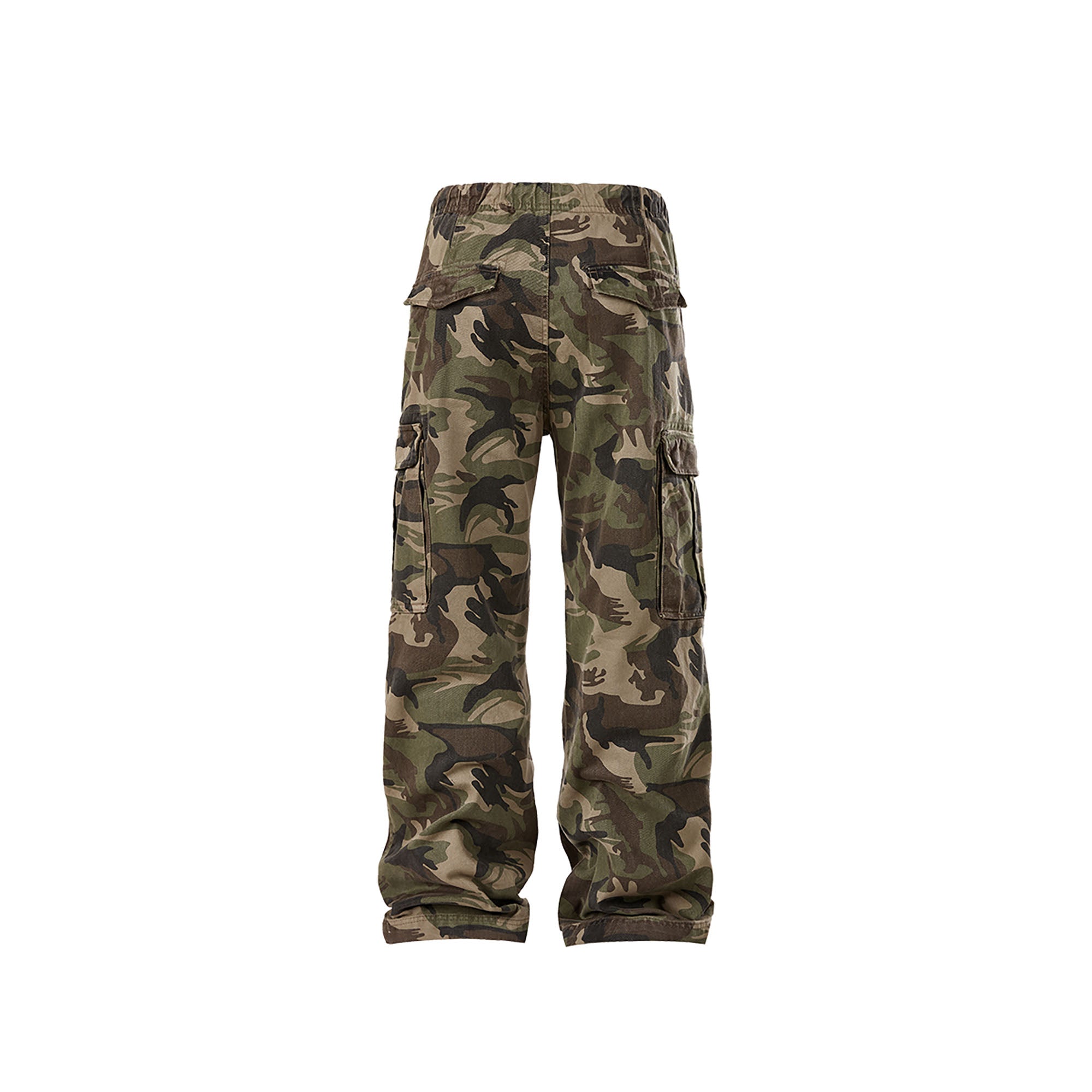 FORFEARTHAT Camo Multi-Pocket Drawstring Pants