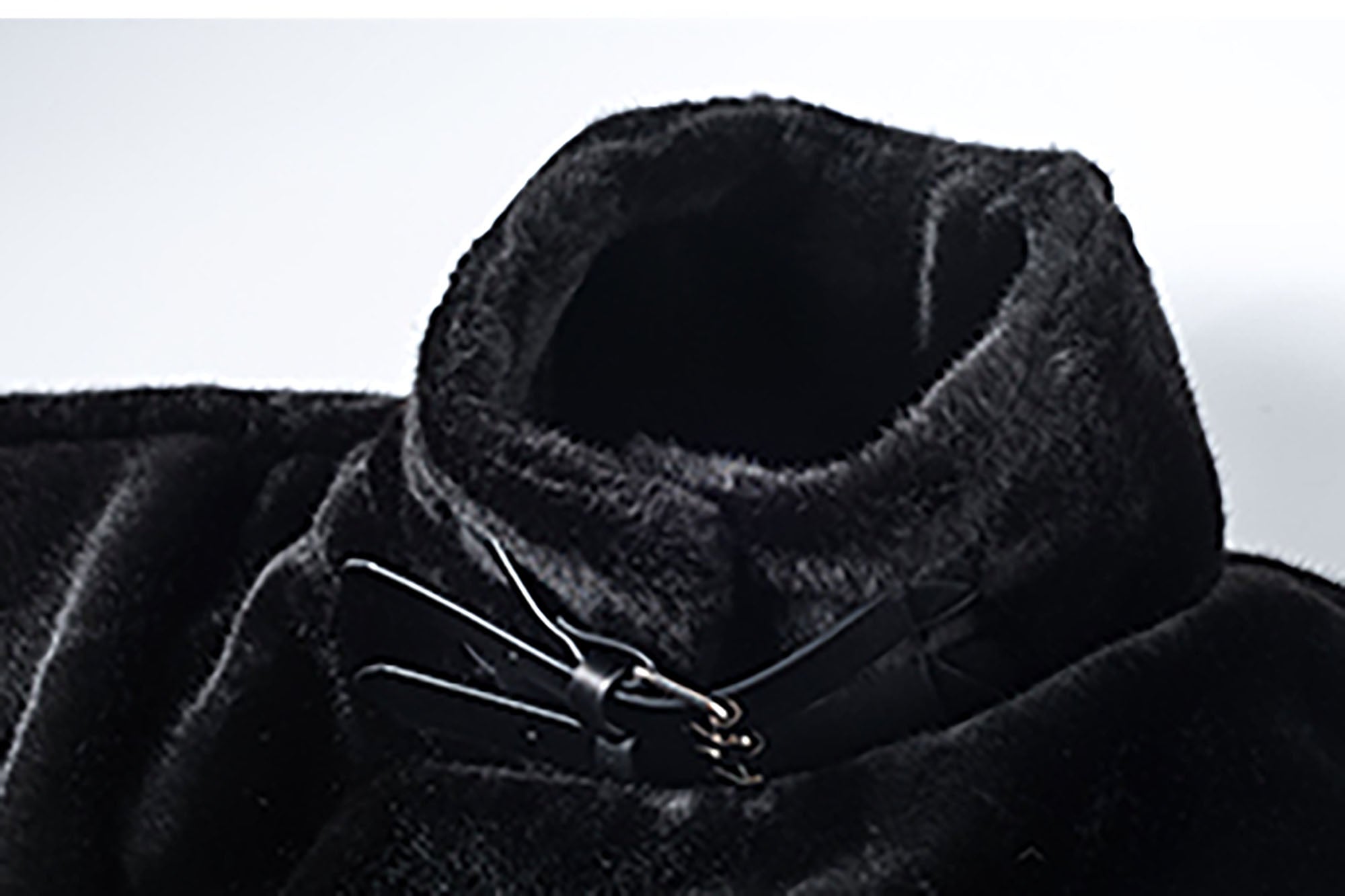 TUIMU Belted High Collar Faux Mink Overcoat, premium urban and streetwear designers apparel on PROJECTISR.com, TUIMU