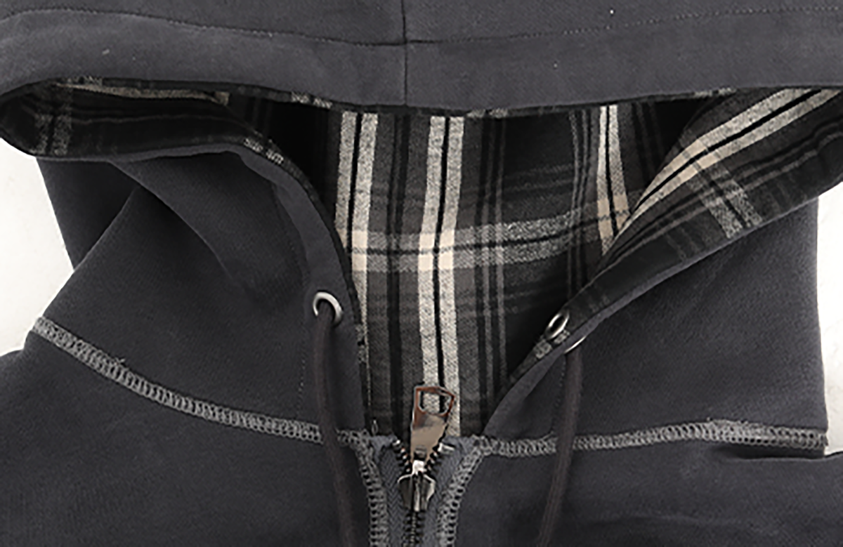HAHAHA STUDIOS Plaid Reversible Hooded Jacket