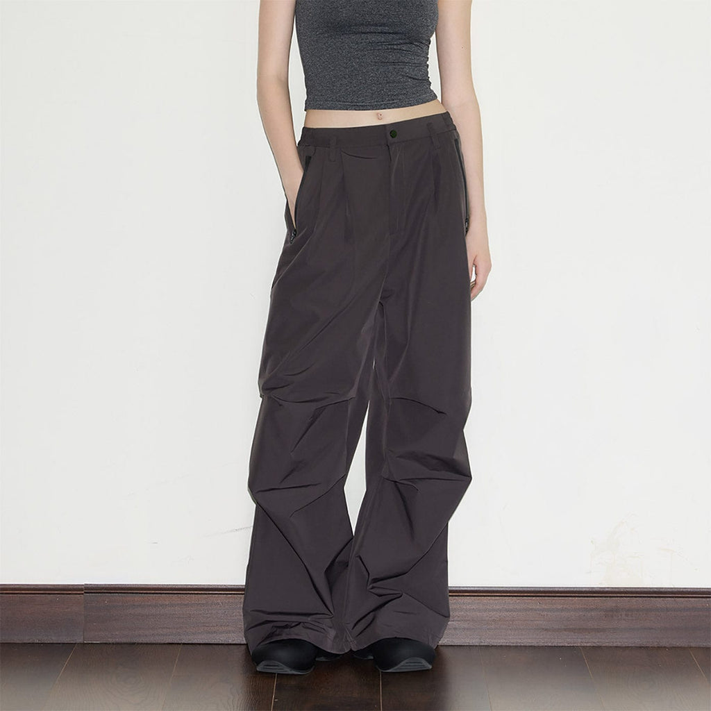 49PERCENT Waterproof Pleated Parachute Pants, premium urban and streetwear designers apparel on PROJECTISR.com, 49PERCENT