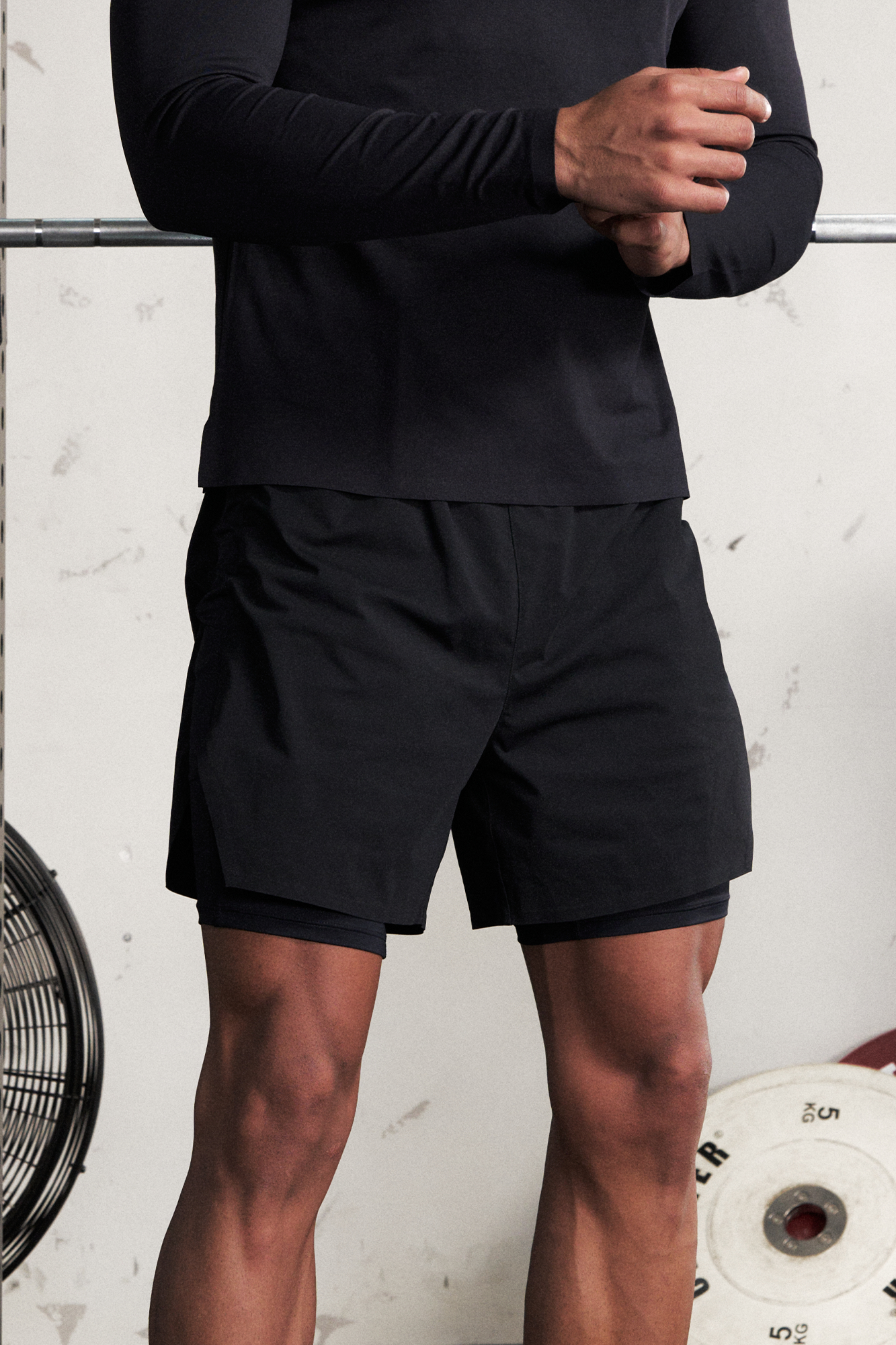 PUMPPLUS Quick-Dry Layered Training Shorts, premium urban and streetwear designers apparel on PROJECTISR.com, PUMPPLUS