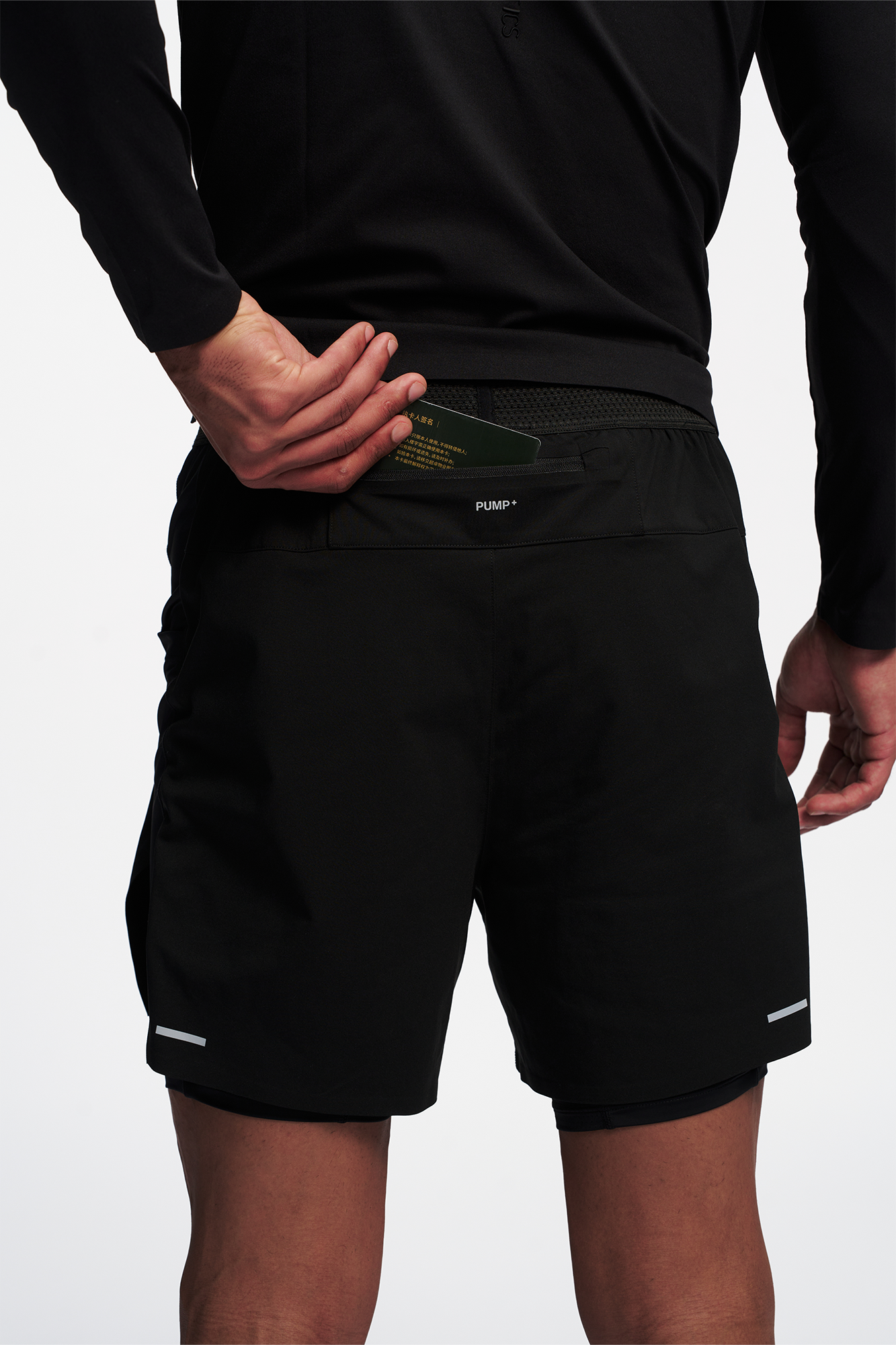 PUMPPLUS Quick-Dry Layered Training Shorts, premium urban and streetwear designers apparel on PROJECTISR.com, PUMPPLUS