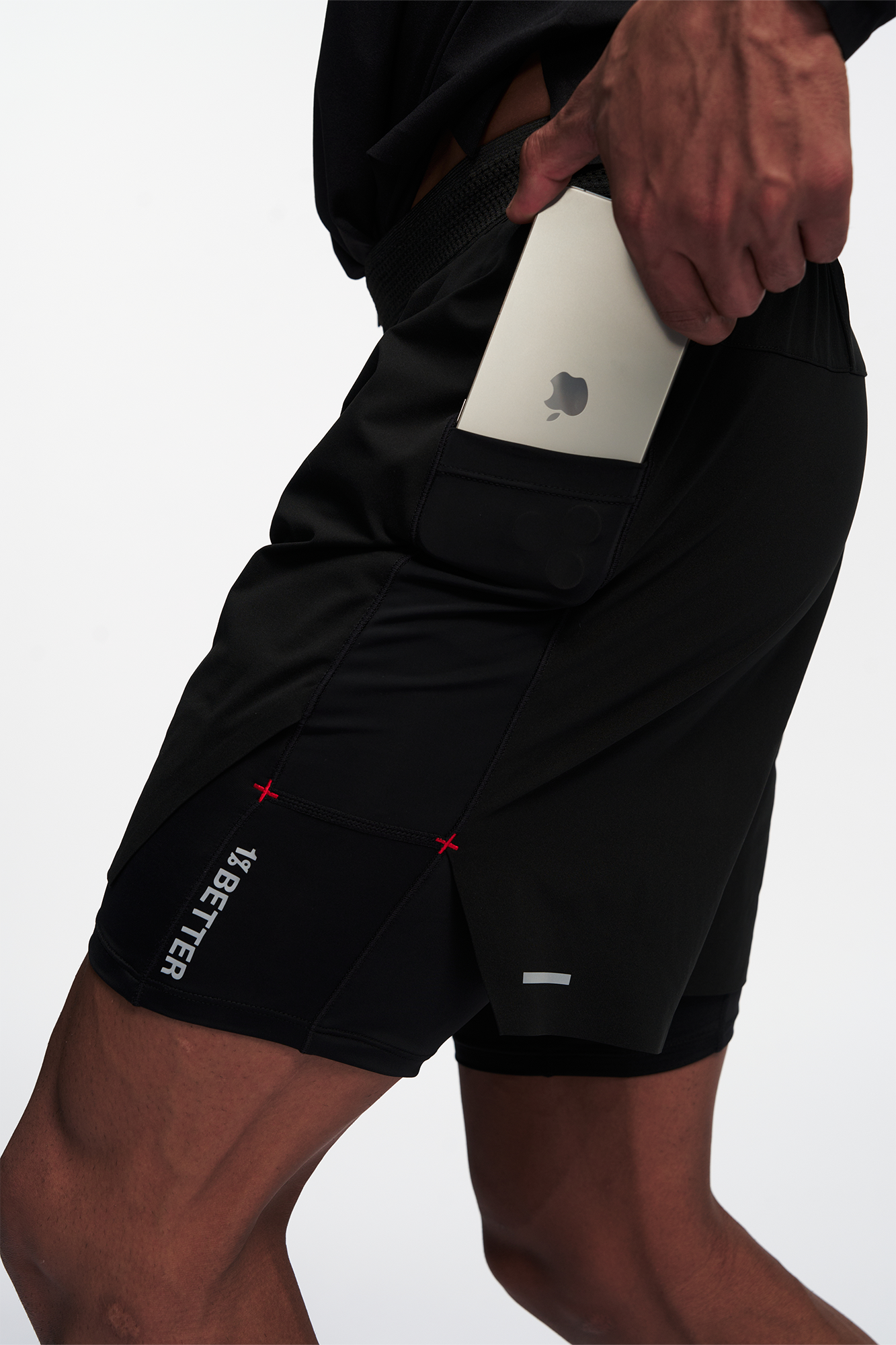 PUMPPLUS Quick-Dry Layered Training Shorts, premium urban and streetwear designers apparel on PROJECTISR.com, PUMPPLUS