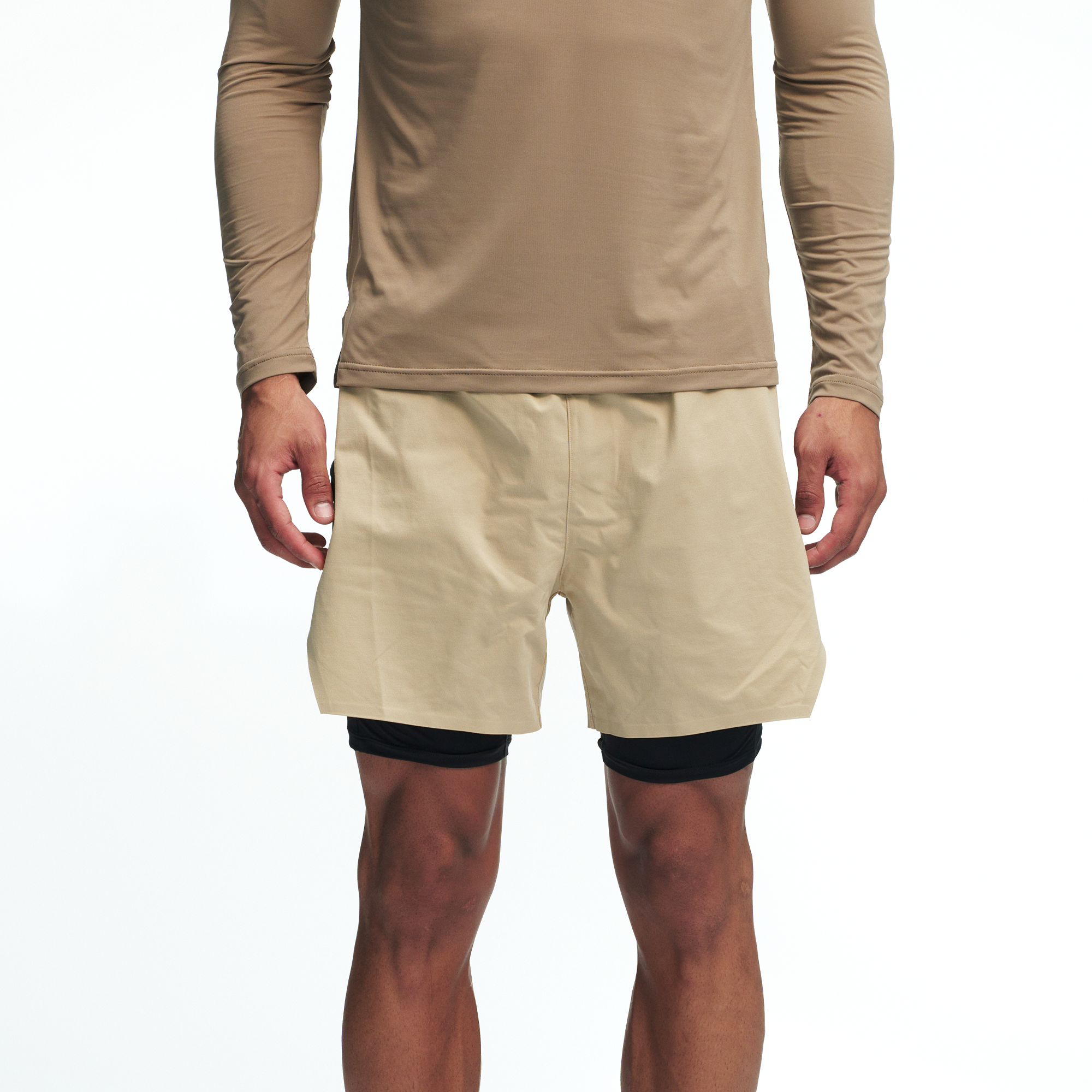 PUMPPLUS Quick-Dry Layered Training Shorts, premium urban and streetwear designers apparel on PROJECTISR.com, PUMPPLUS