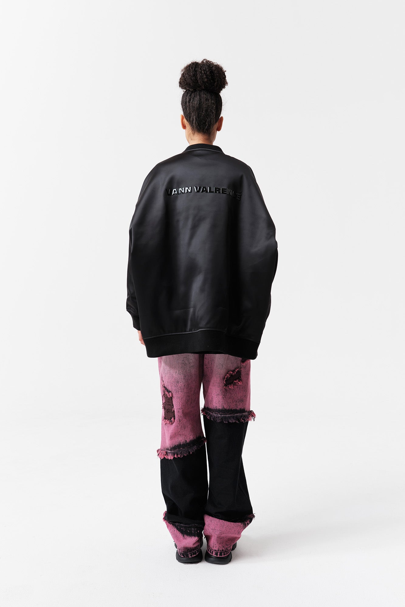 VANN VALRENCE Satin Oversized Down Bomber