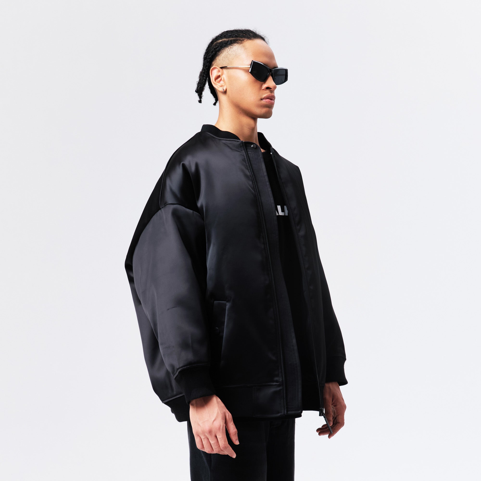 VANN VALRENCE Satin Oversized Down Bomber