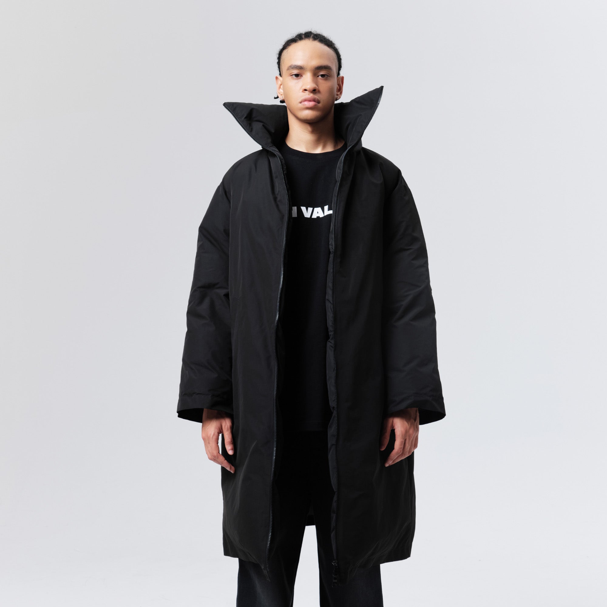 VANN VALRENCE High-Neck Oversized Long Down Coat