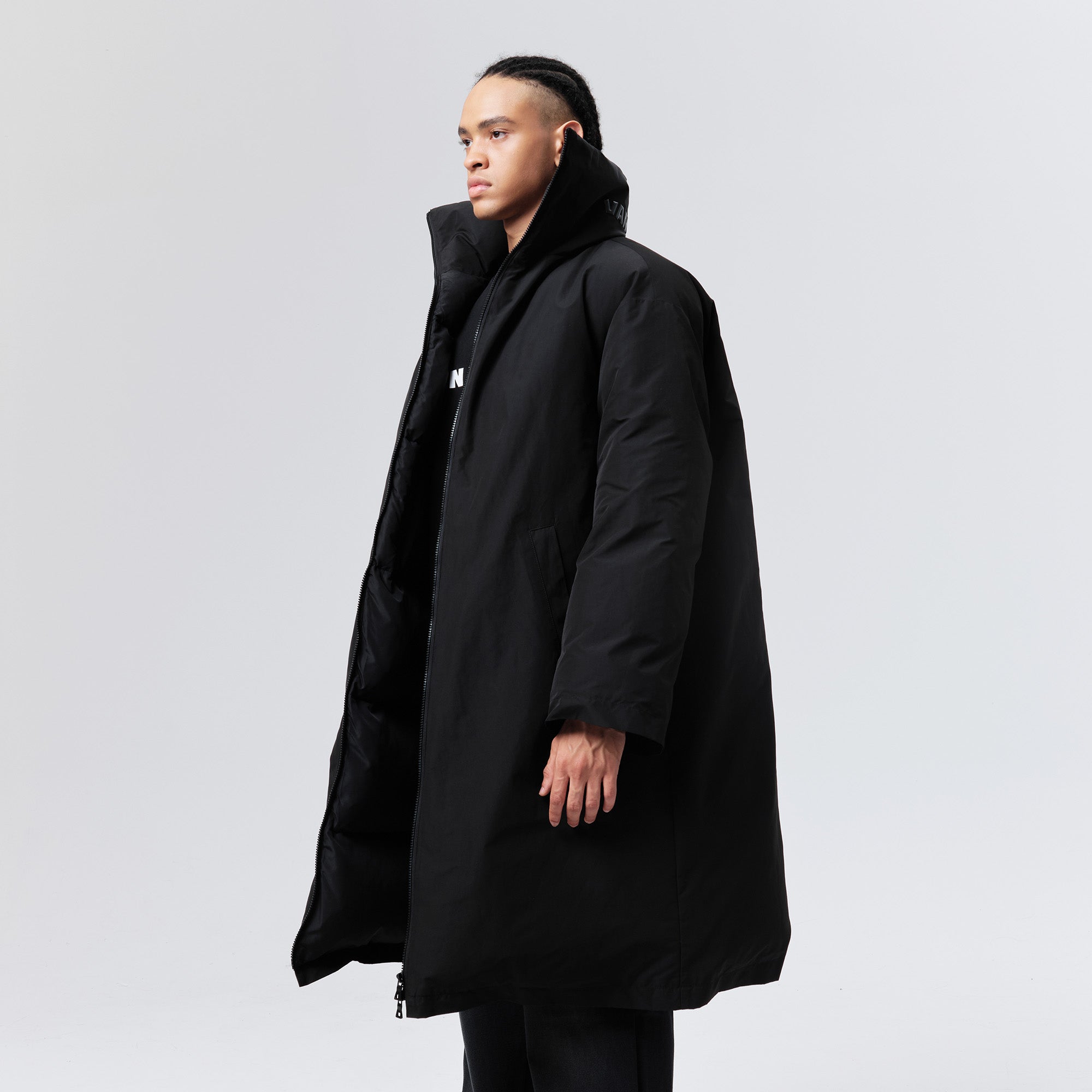 VANN VALRENCE High-Neck Oversized Long Down Coat