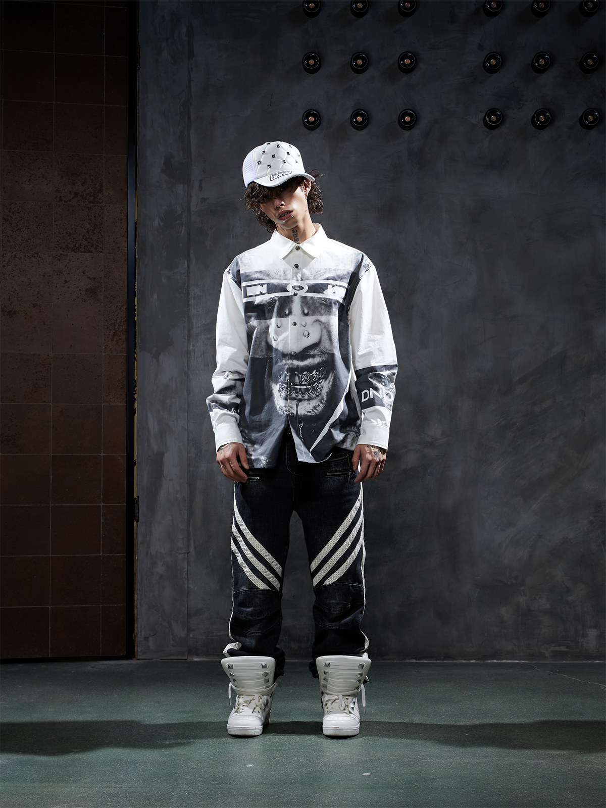 DND4DES Studded Quilted Trucker Cap