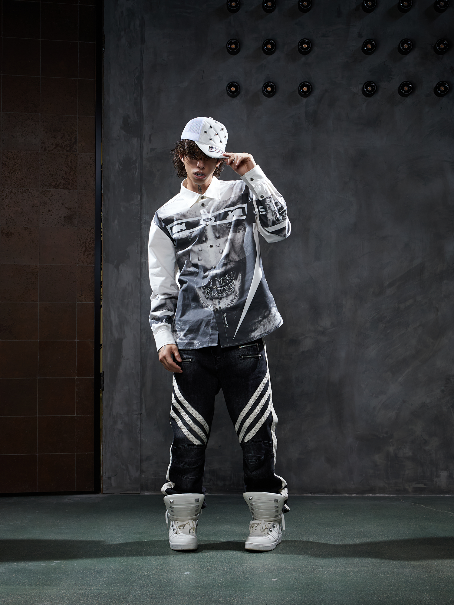 DND4DES Studded Quilted Trucker Cap