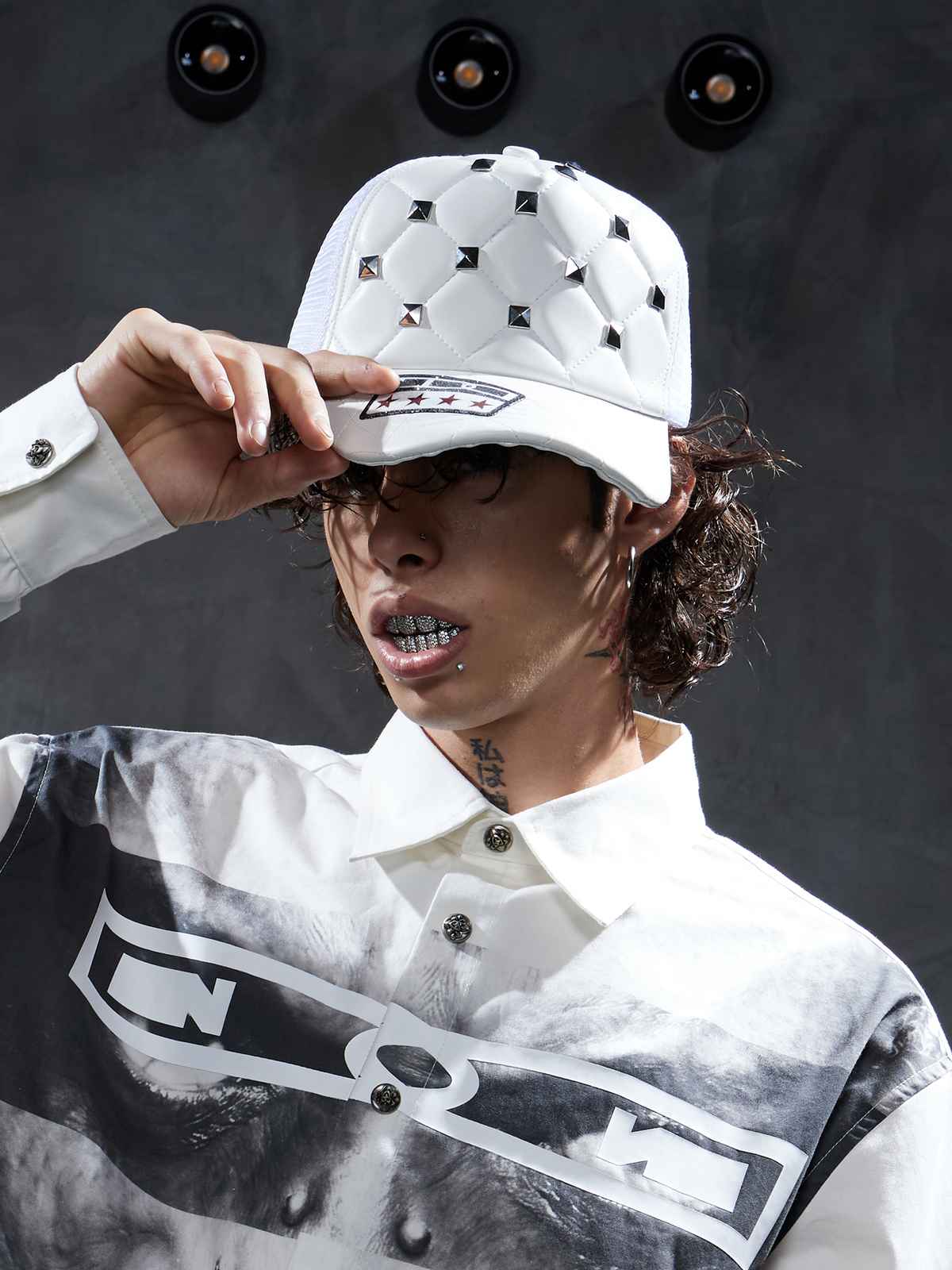 DND4DES Studded Quilted Trucker Cap