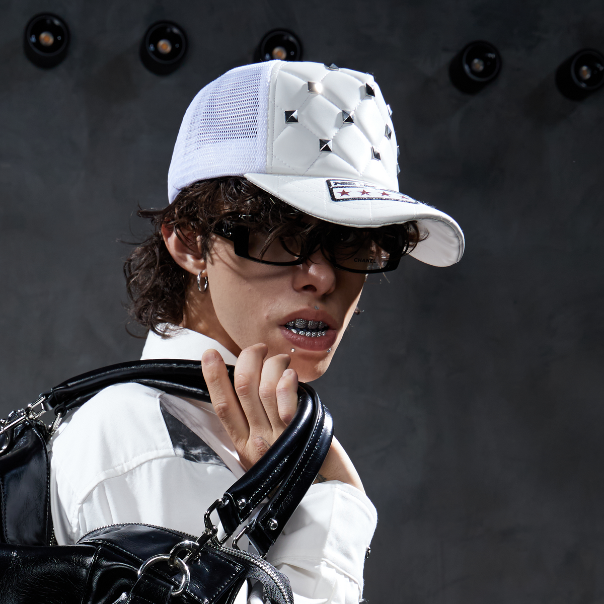 DND4DES Studded Quilted Trucker Cap