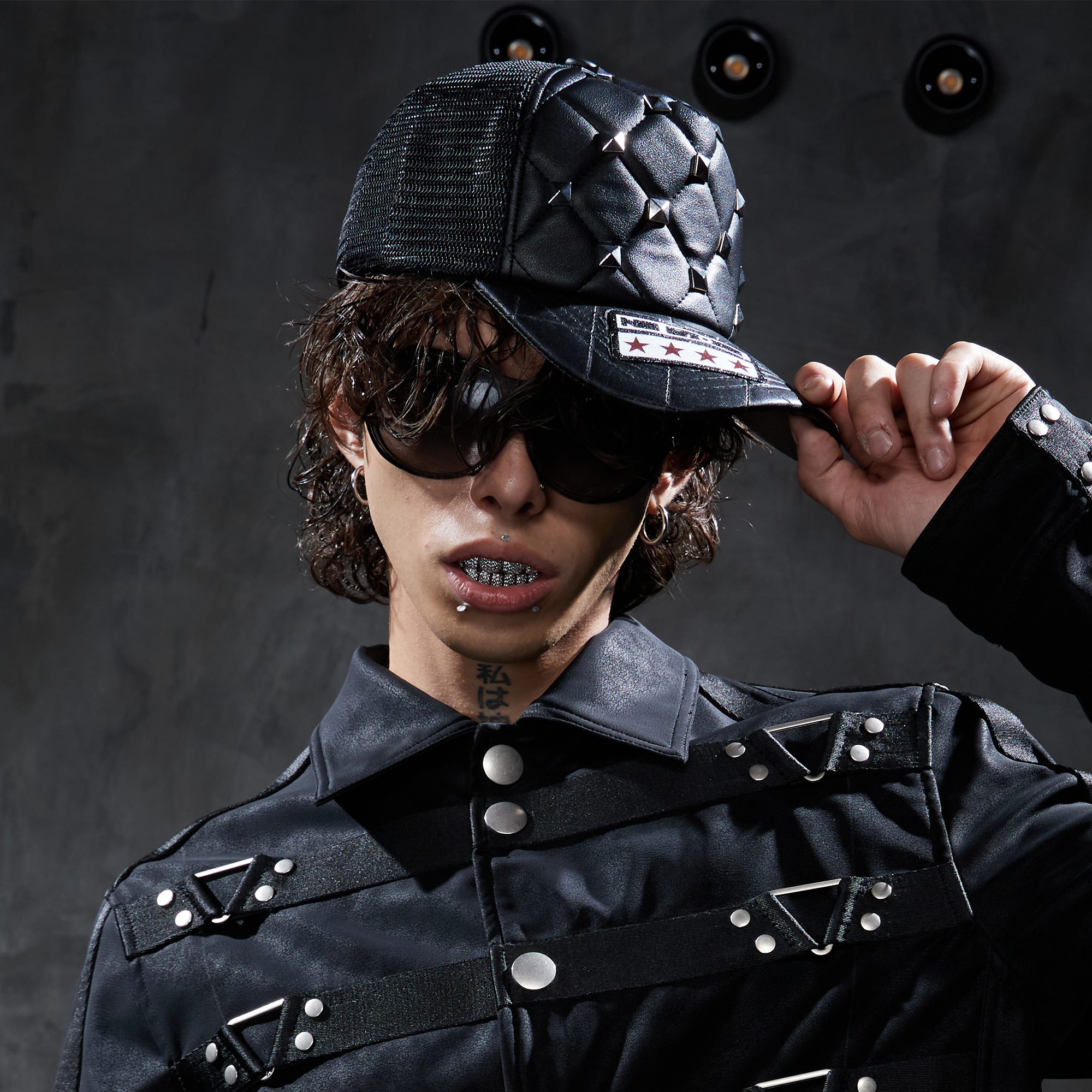 DND4DES Studded Quilted Trucker Cap