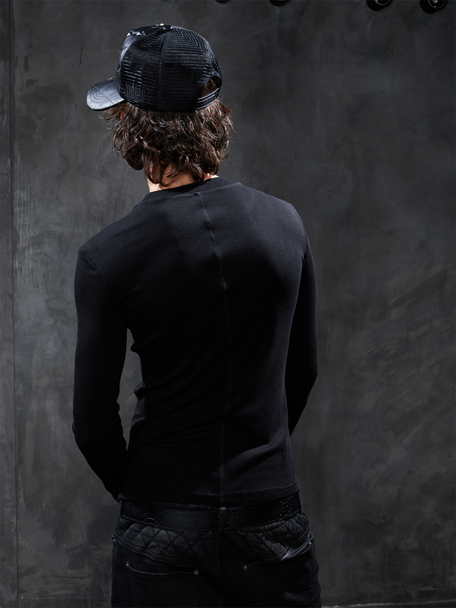 DND4DES Gothic Bullet Graphic Wool-Blend Long-Sleeve Tee