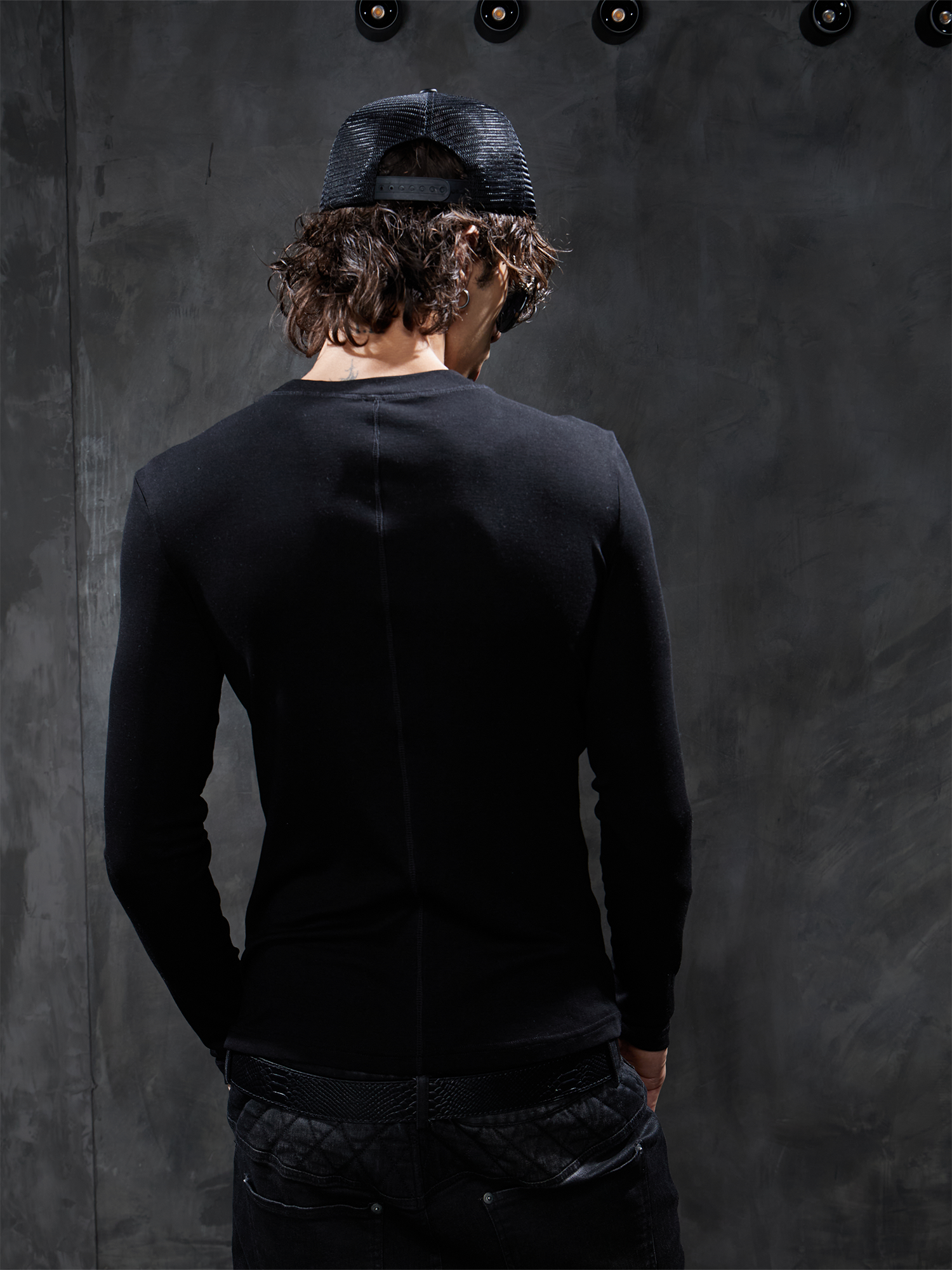 DND4DES Gothic Bullet Graphic Wool-Blend Long-Sleeve Tee