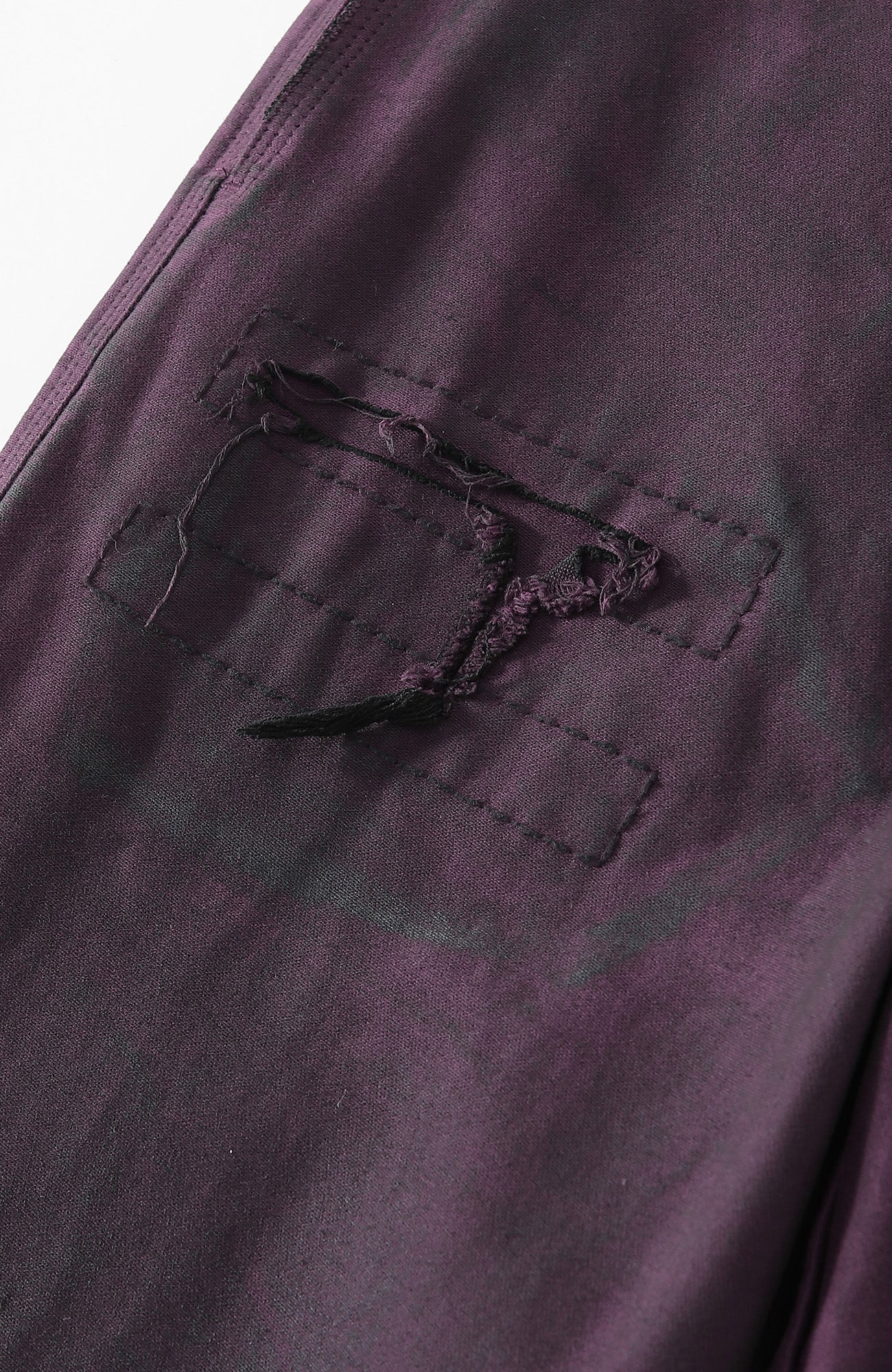 RICHILL Distressed Patchwork Moleskin Straight-Leg Pants, premium urban and streetwear designers apparel on PROJECTISR.com, RICHILL