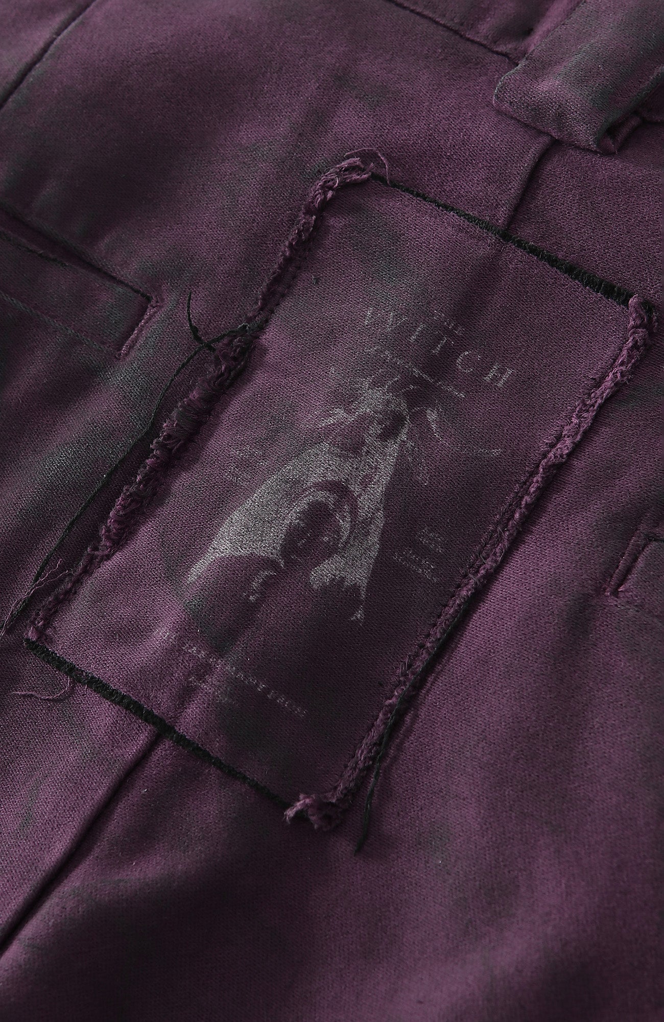 RICHILL Distressed Patchwork Moleskin Straight-Leg Pants, premium urban and streetwear designers apparel on PROJECTISR.com, RICHILL
