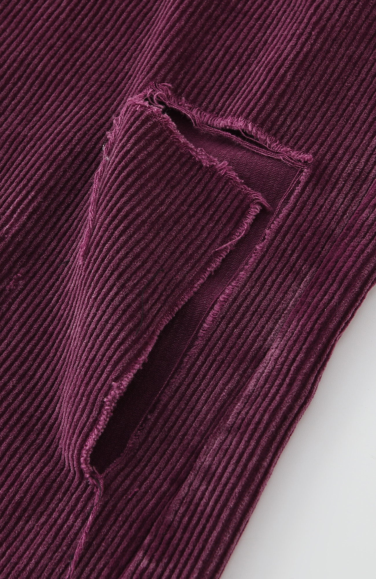 RICHILL Corduroy Raw Hem Wide-Leg Trousers, premium urban and streetwear designers apparel on PROJECTISR.com, RICHILL
