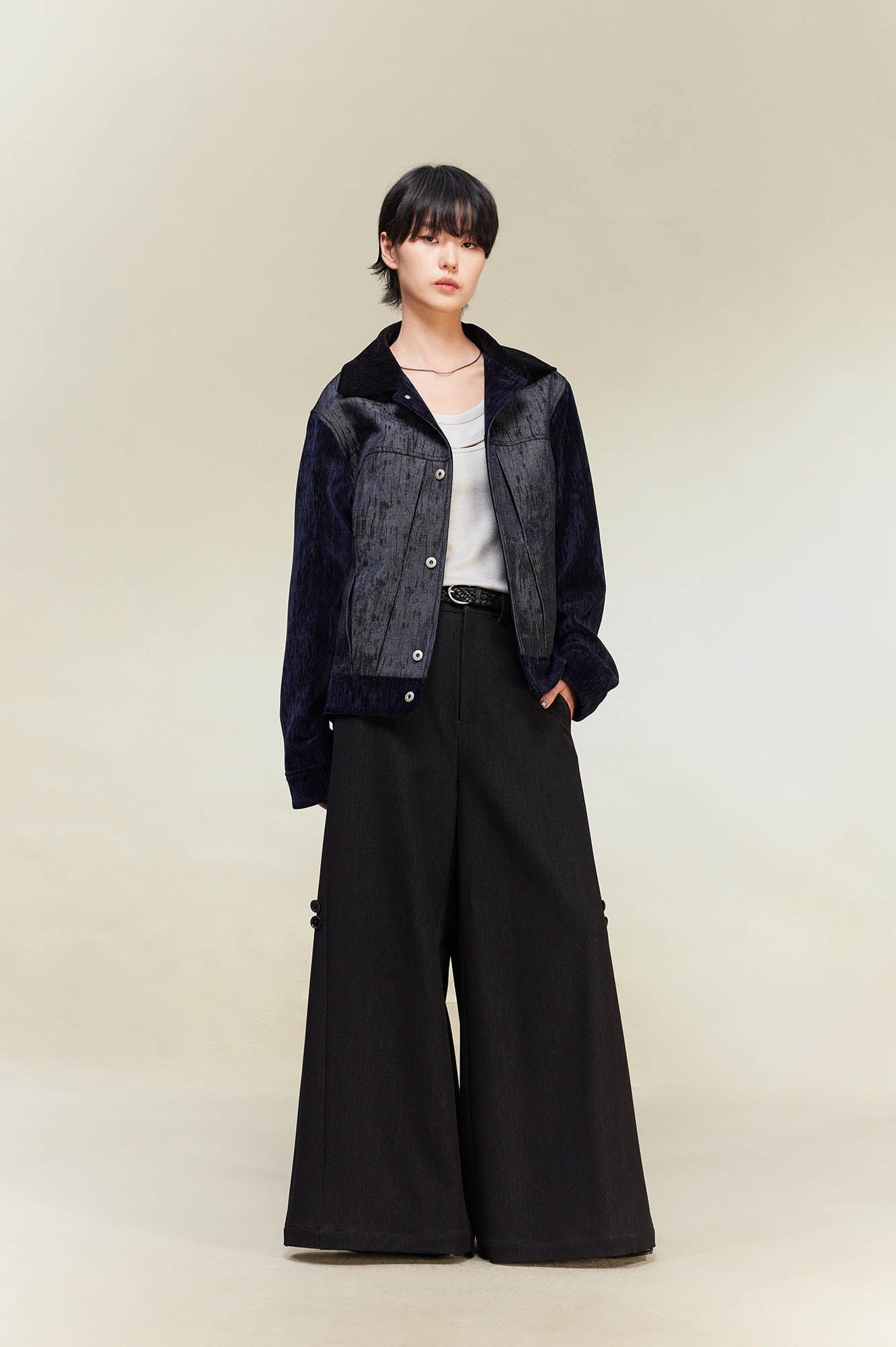 ALVNG AR ANTS Convertible Pleated A-Line Wide-Leg Pants