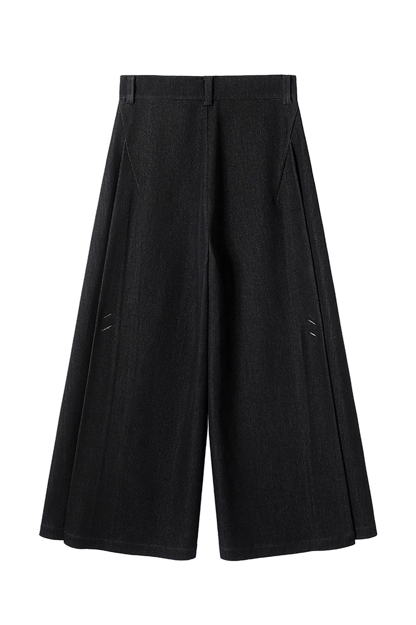 ALVNG AR ANTS Convertible Pleated A-Line Wide-Leg Pants