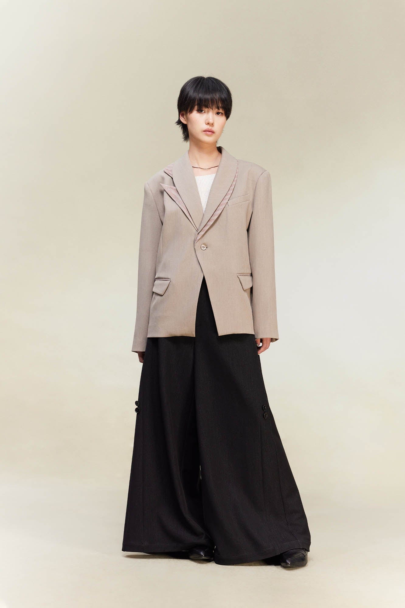 ALVNG AR ANTS Convertible Pleated A-Line Wide-Leg Pants