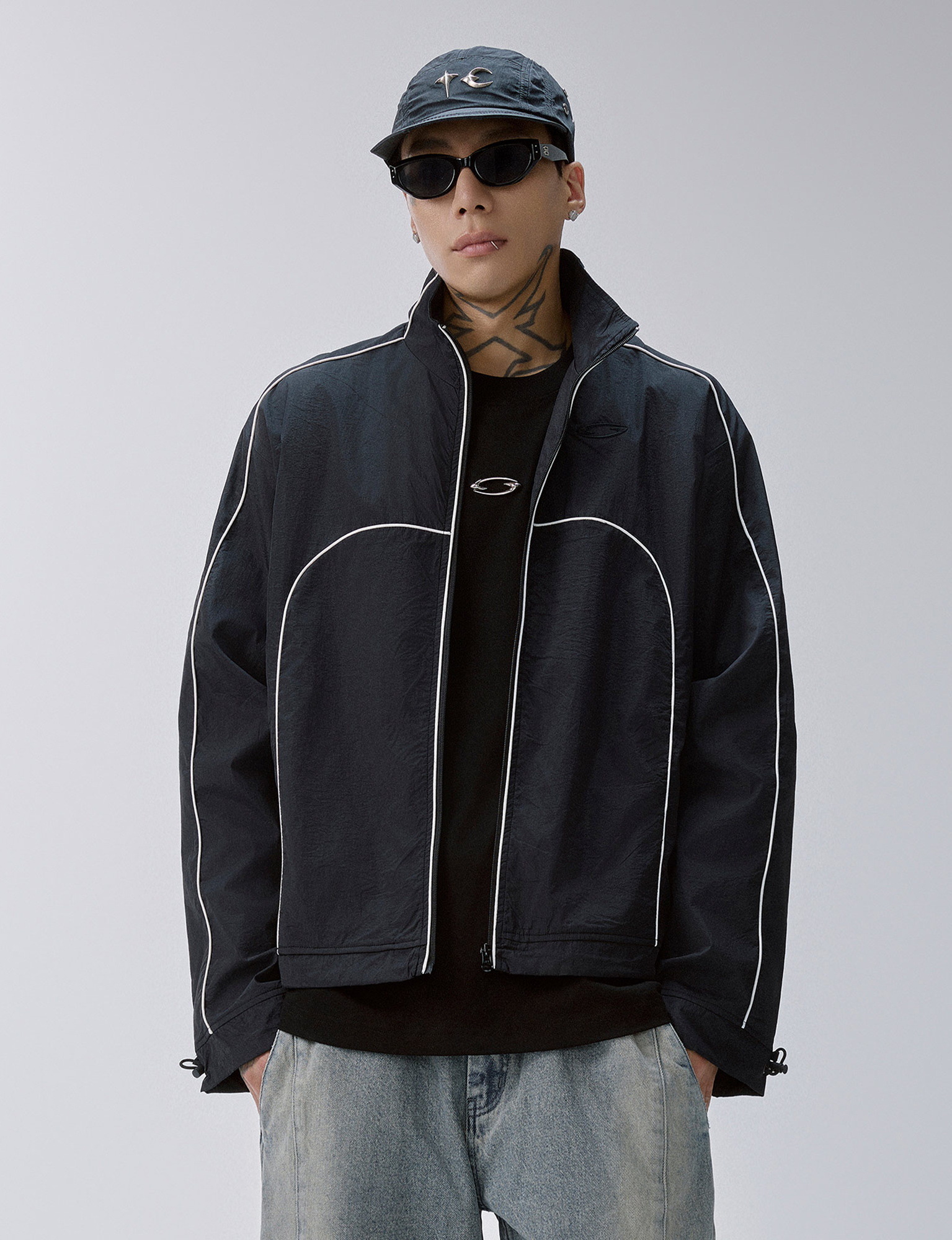 F2CE Contrast Piped Track Jacket