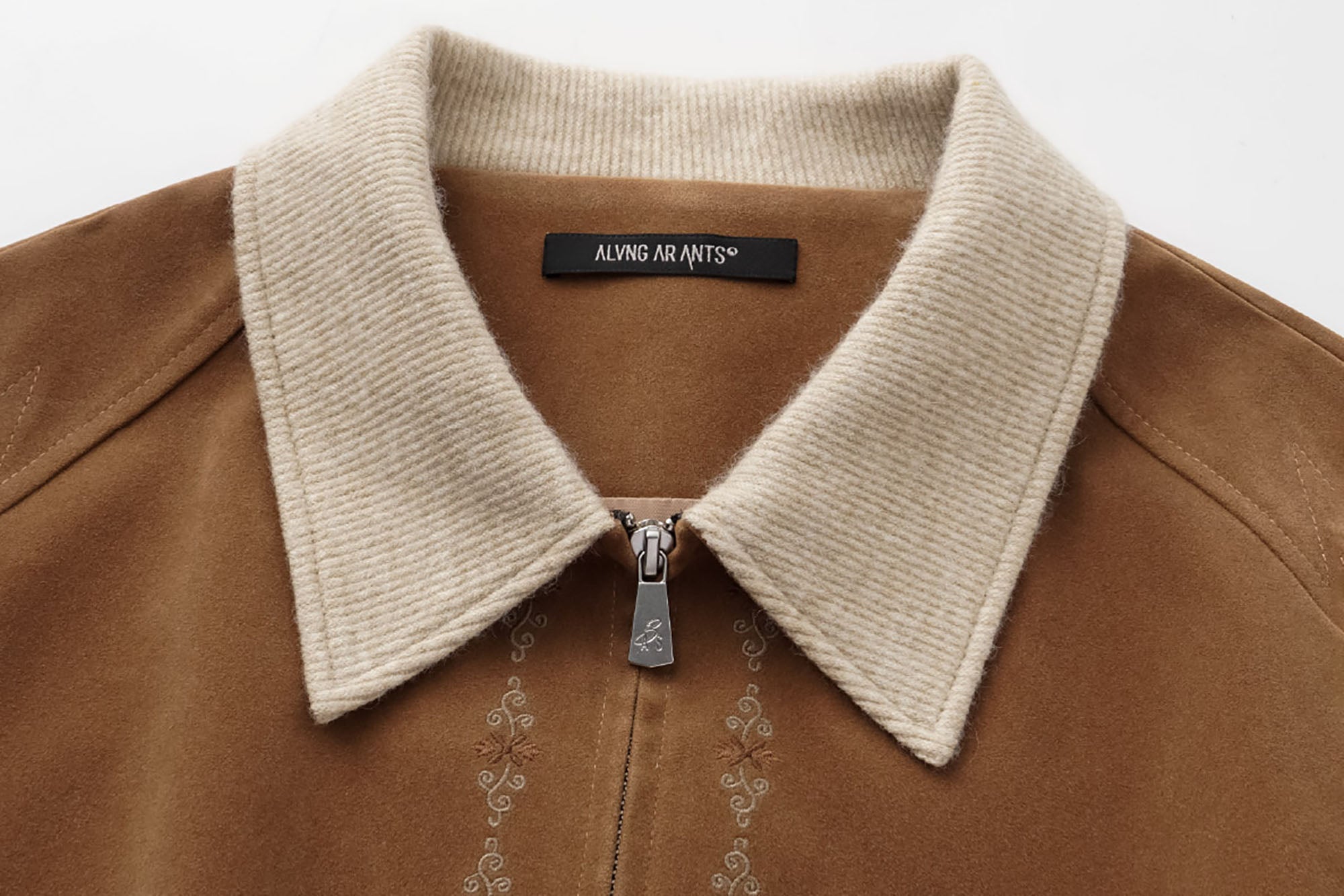ALVNG AR ANTS Contrast Collar Totem Embroidered Jacket