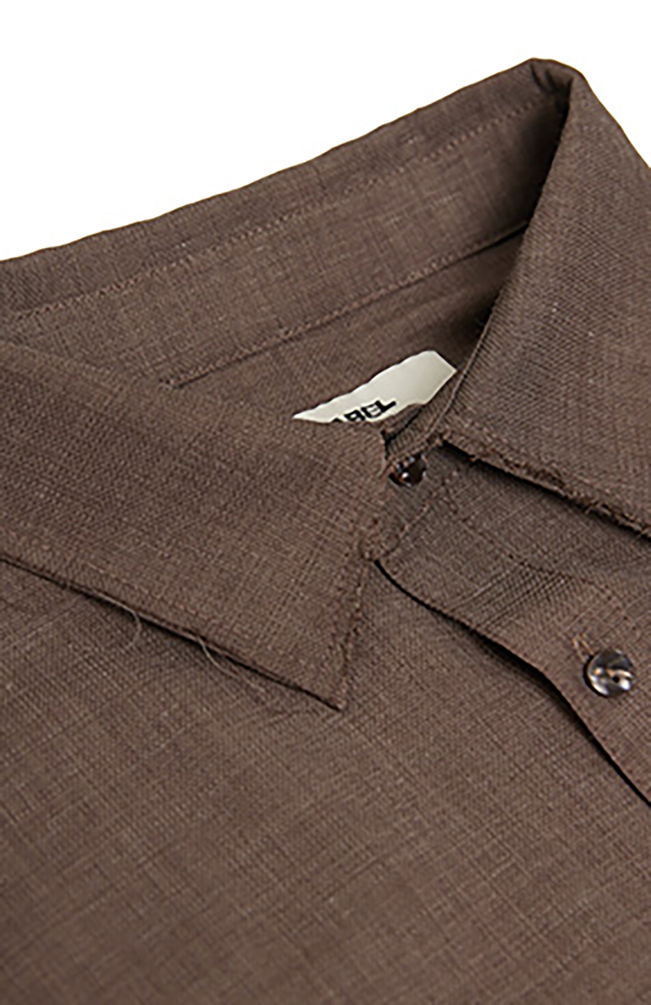 RELABEL Linen Blend Frayed Hem Shirt
