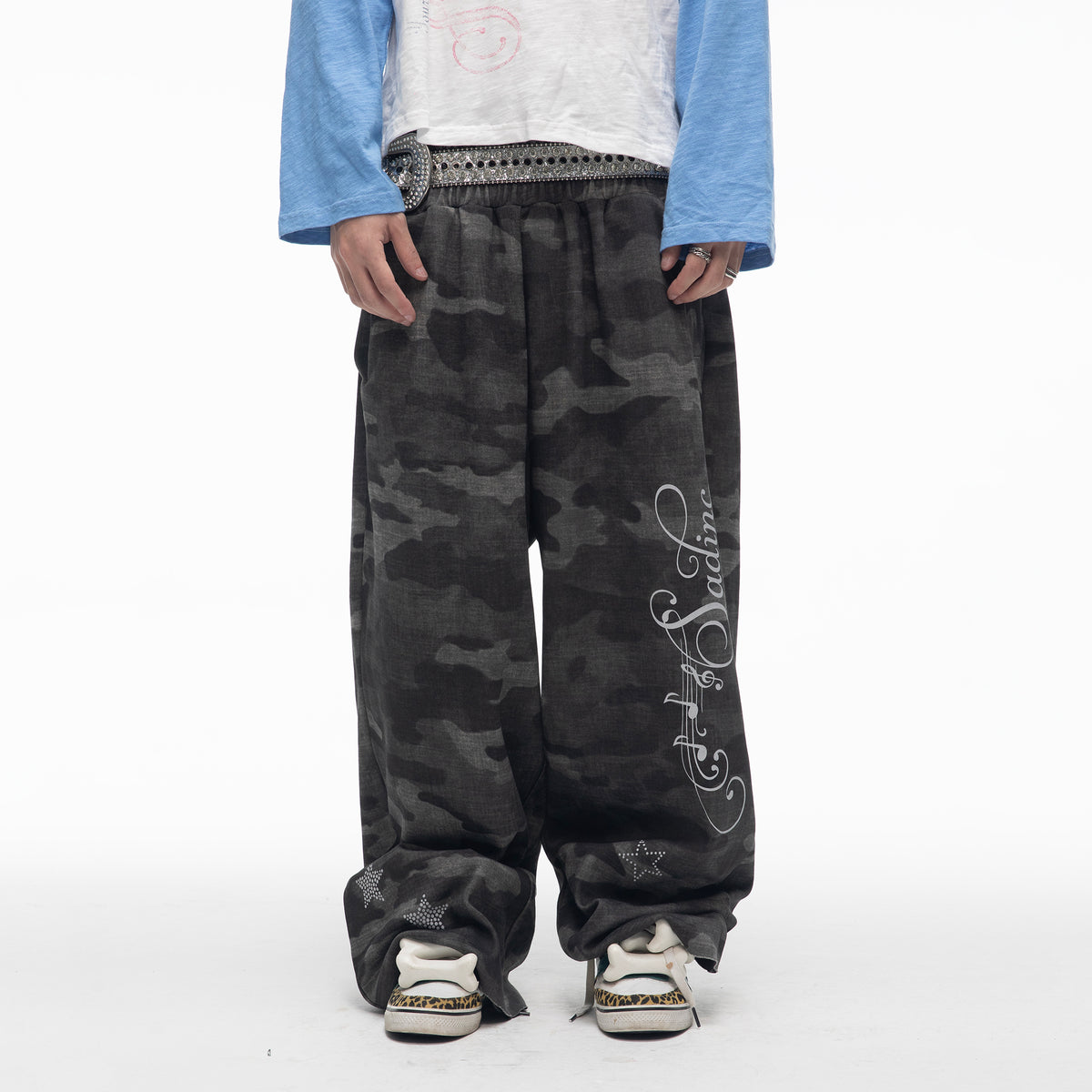 SADSOUP Retro Camo Baggy Sweatpants