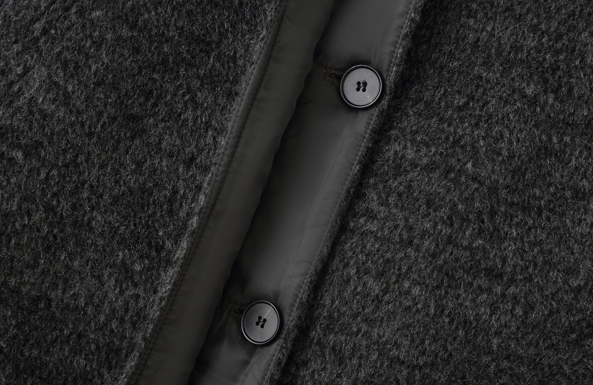 CLP Retro Cinched-Waist Wool-Blend Cocoon Coat
