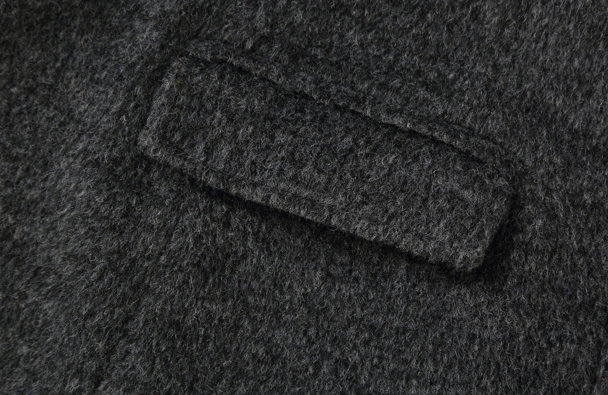CLP Retro Cinched-Waist Wool-Blend Cocoon Coat