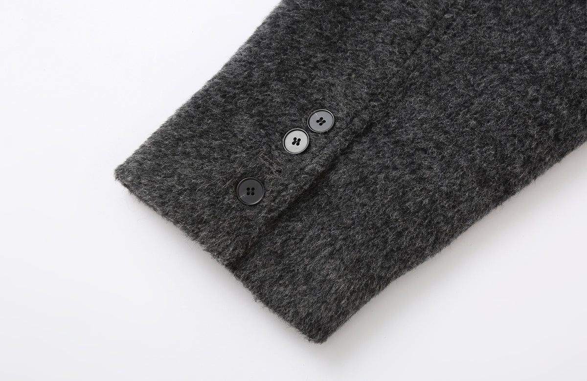 CLP Retro Cinched-Waist Wool-Blend Cocoon Coat
