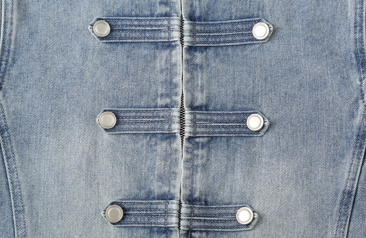 CLP Retro Washed Napoleon-Clasp Denim Jacket