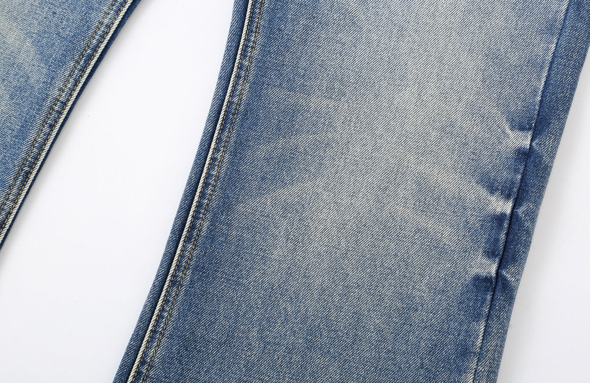 CLP Washed Frayed Flared Jeans