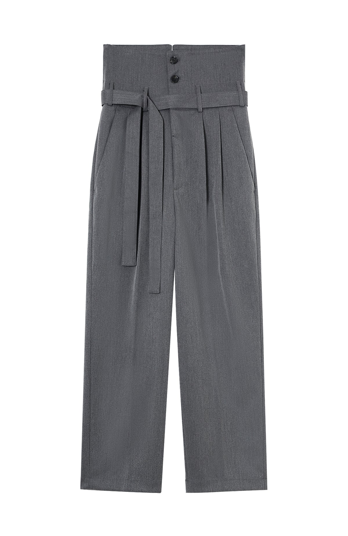 CLP Retro Wide-Leg Belted Trousers