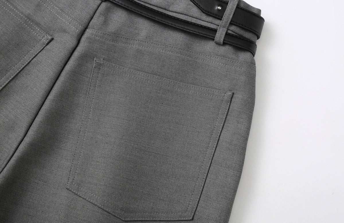 CLP Double-Belted Wide-Leg Trousers