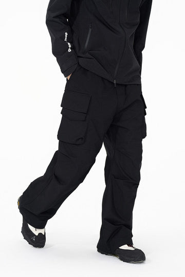 ENSHADOWER Big Pockets Crinkled Straight Pants